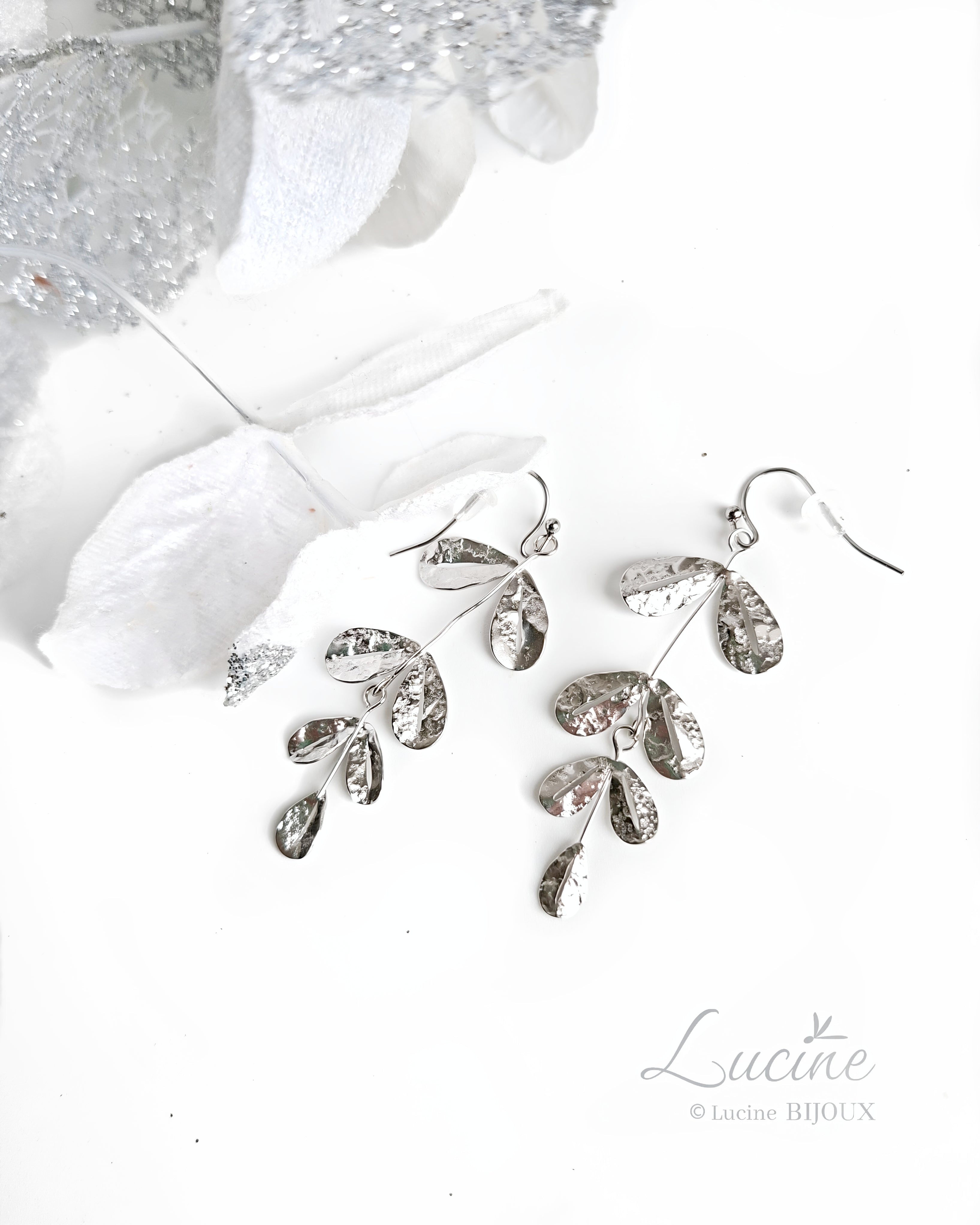 Boucles d'oreilles Aygline argentées