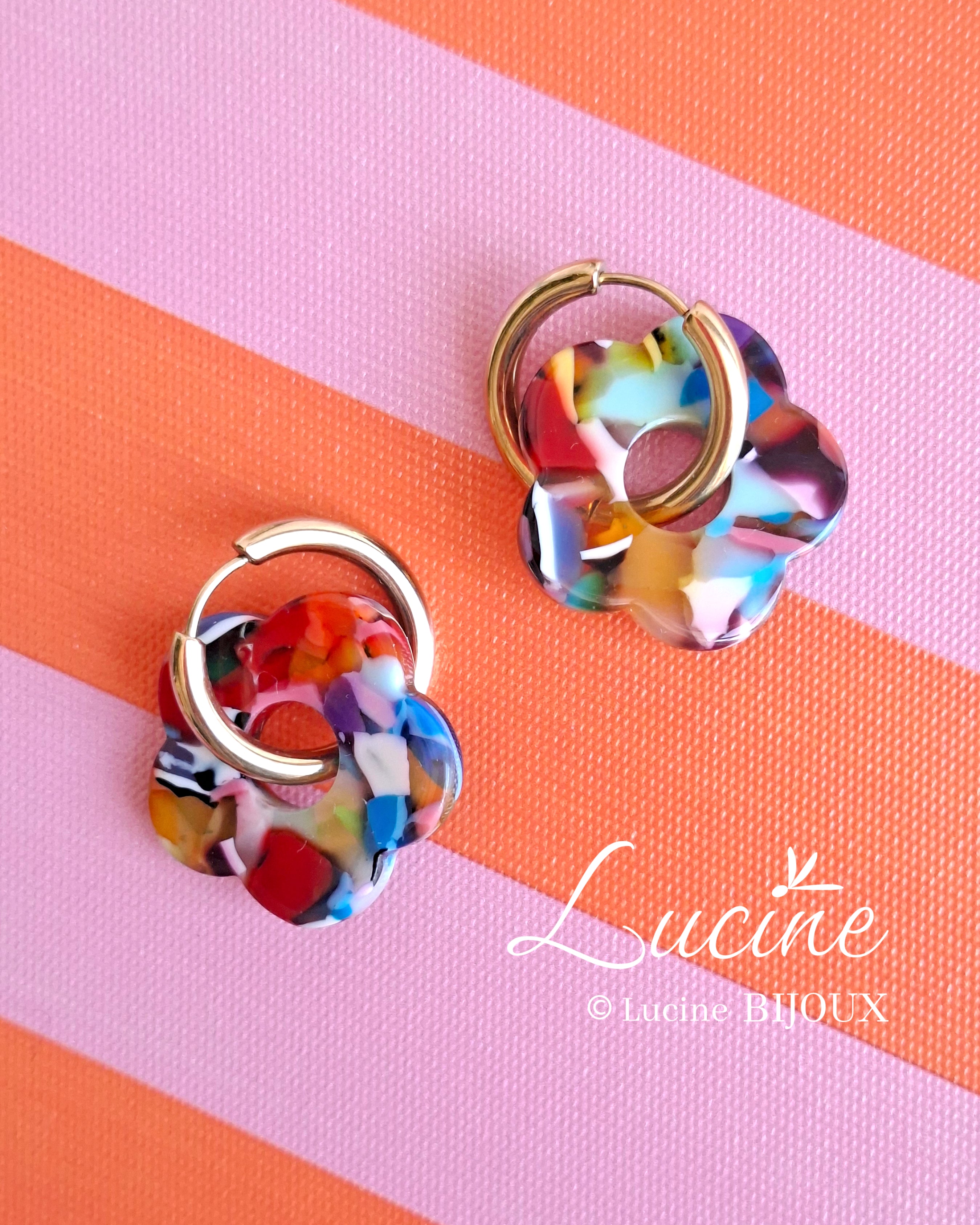 Boucles d'oreilles Constance - multicolores