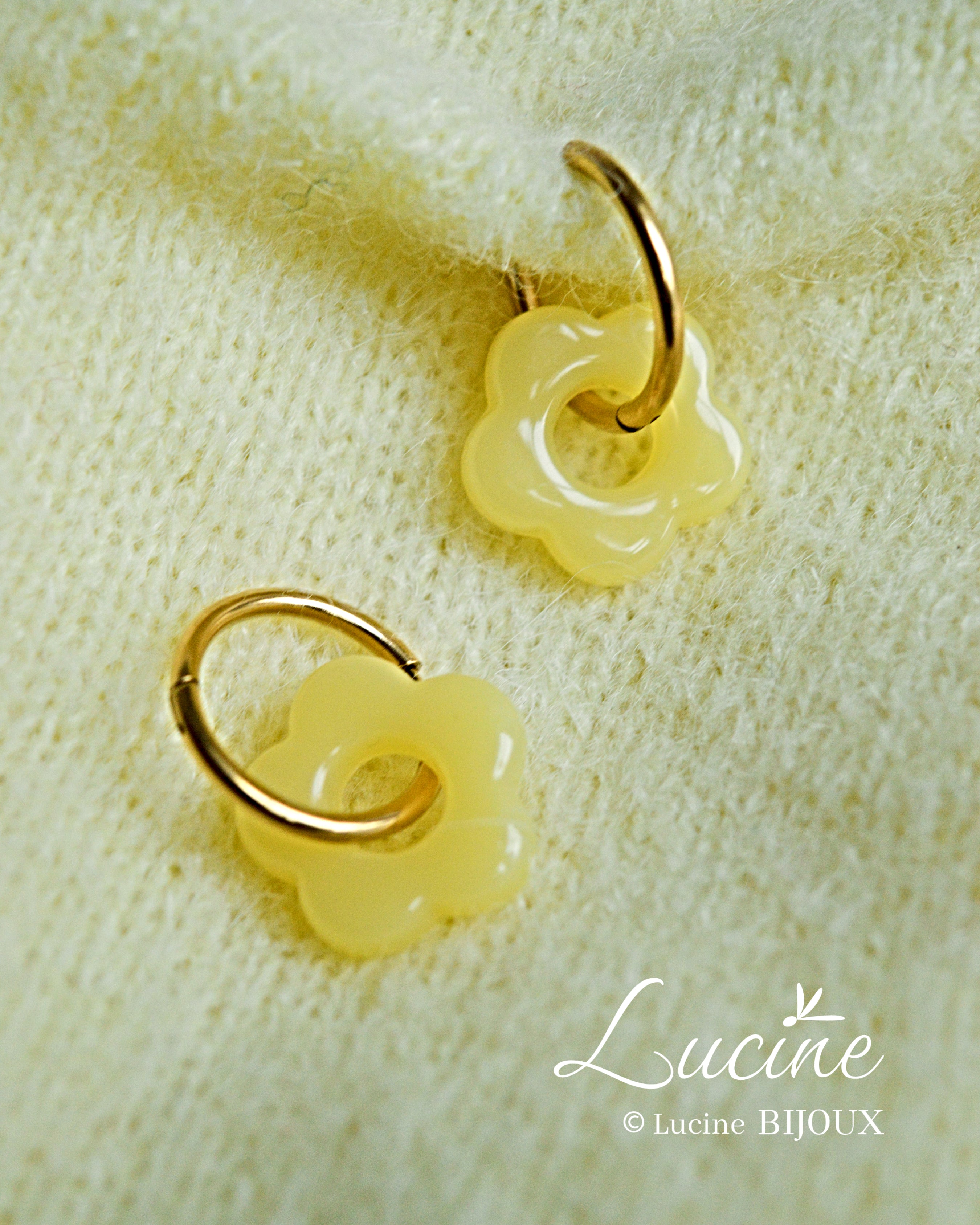 Boucles d'oreilles Constance mini - jaunes