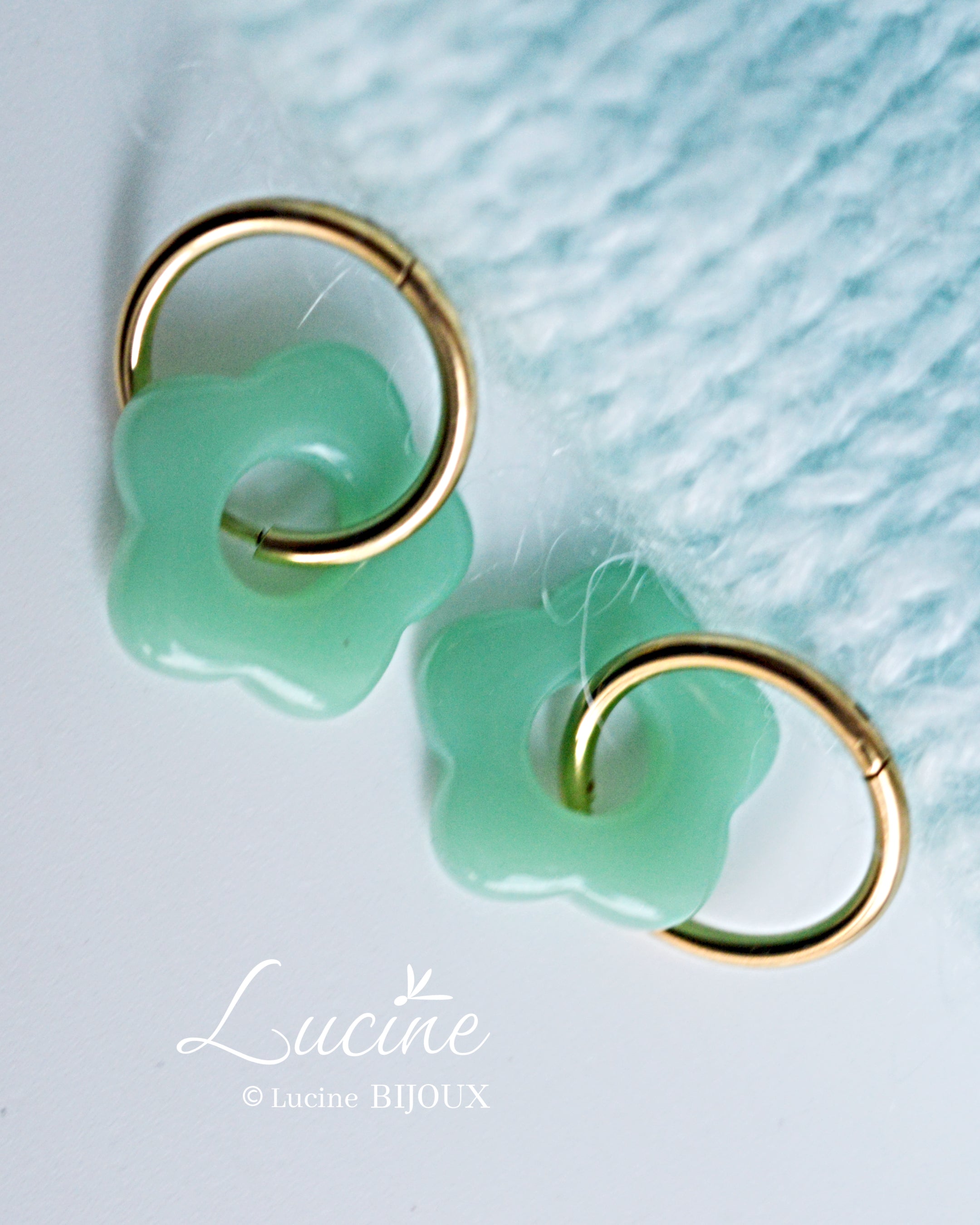 Boucles d'oreilles Constance mini - vertes