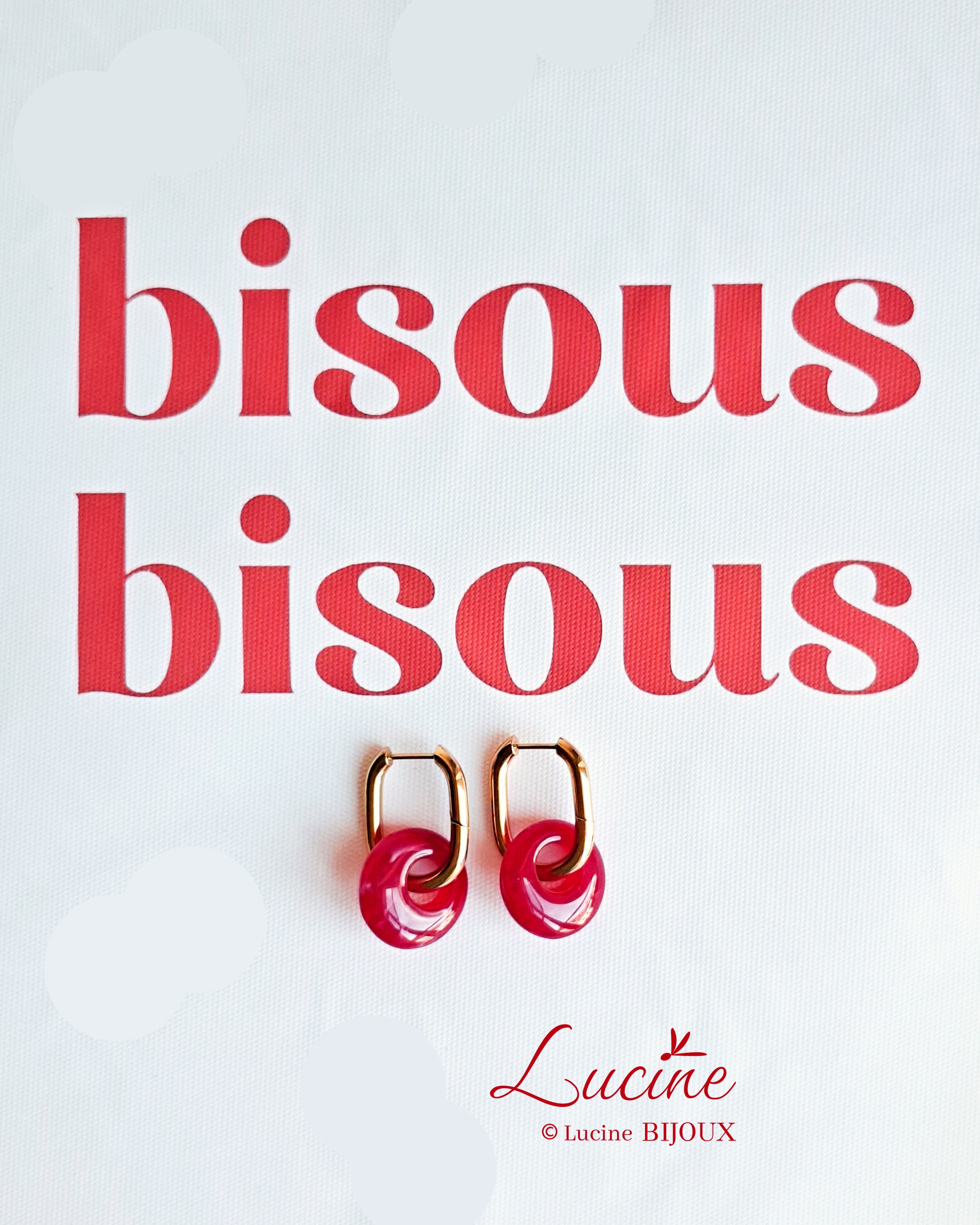 Boucles d’oreilles Noémie rouges