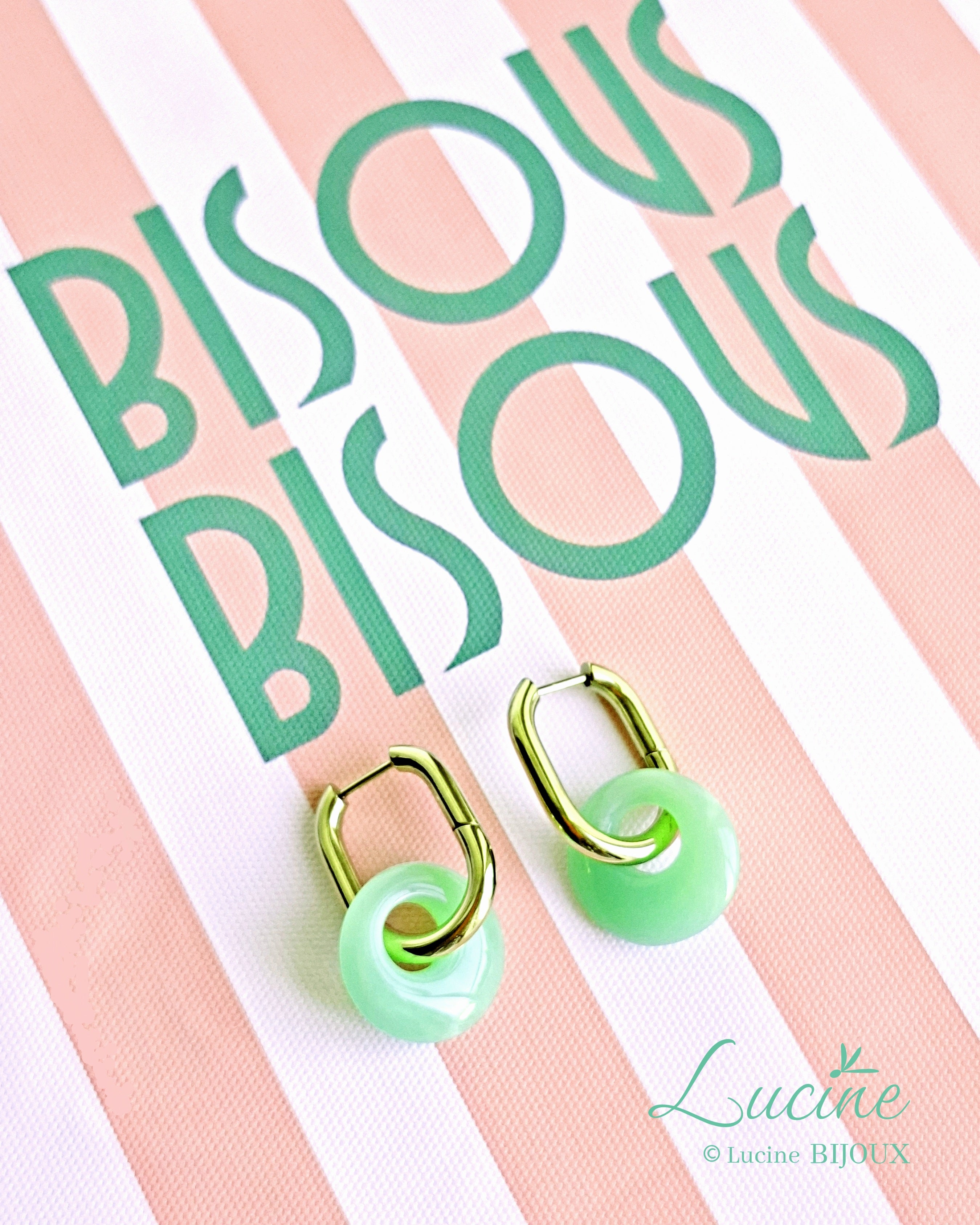 Boucles d’oreilles Noémie vertes
