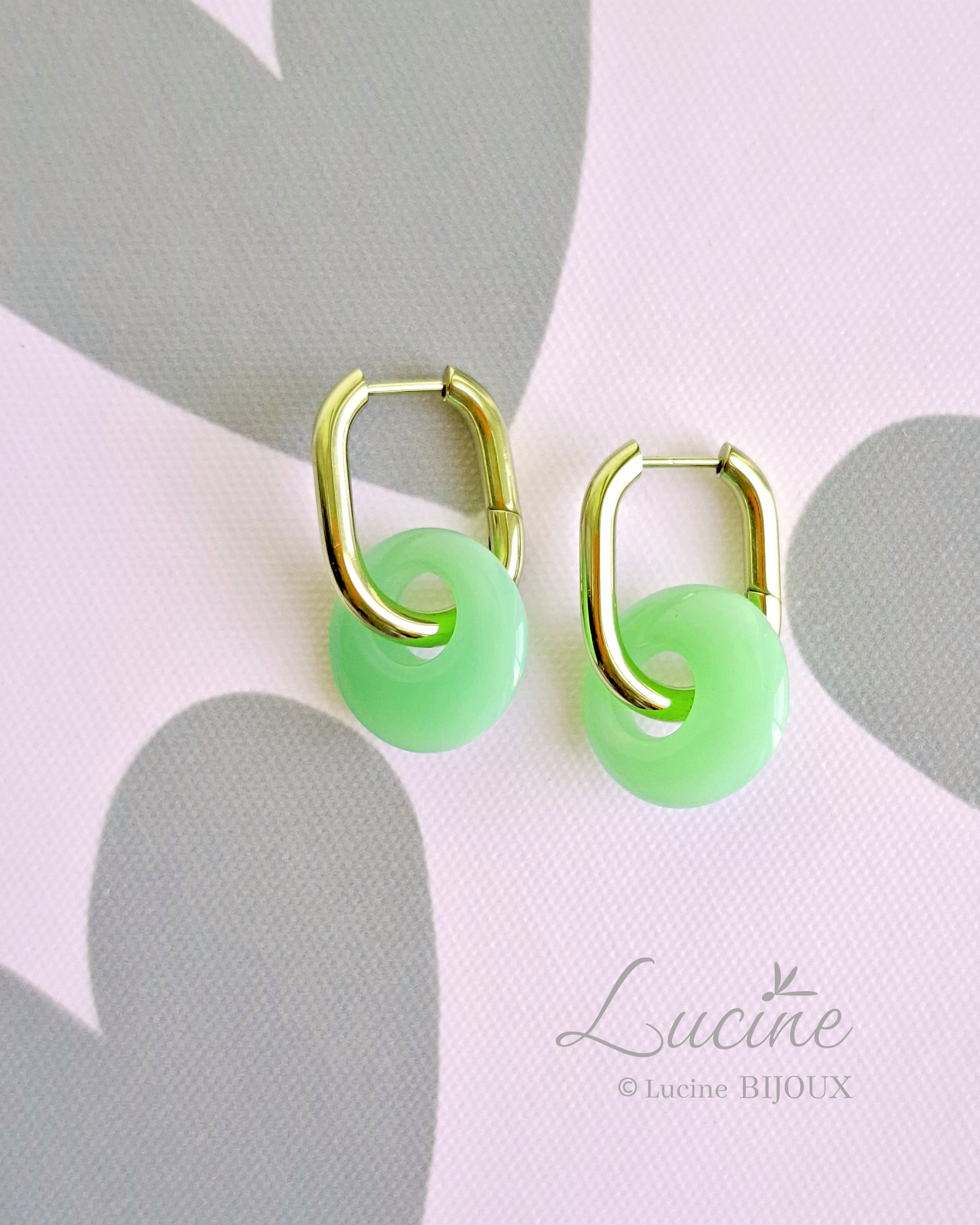 Boucles d’oreilles Noémie vertes