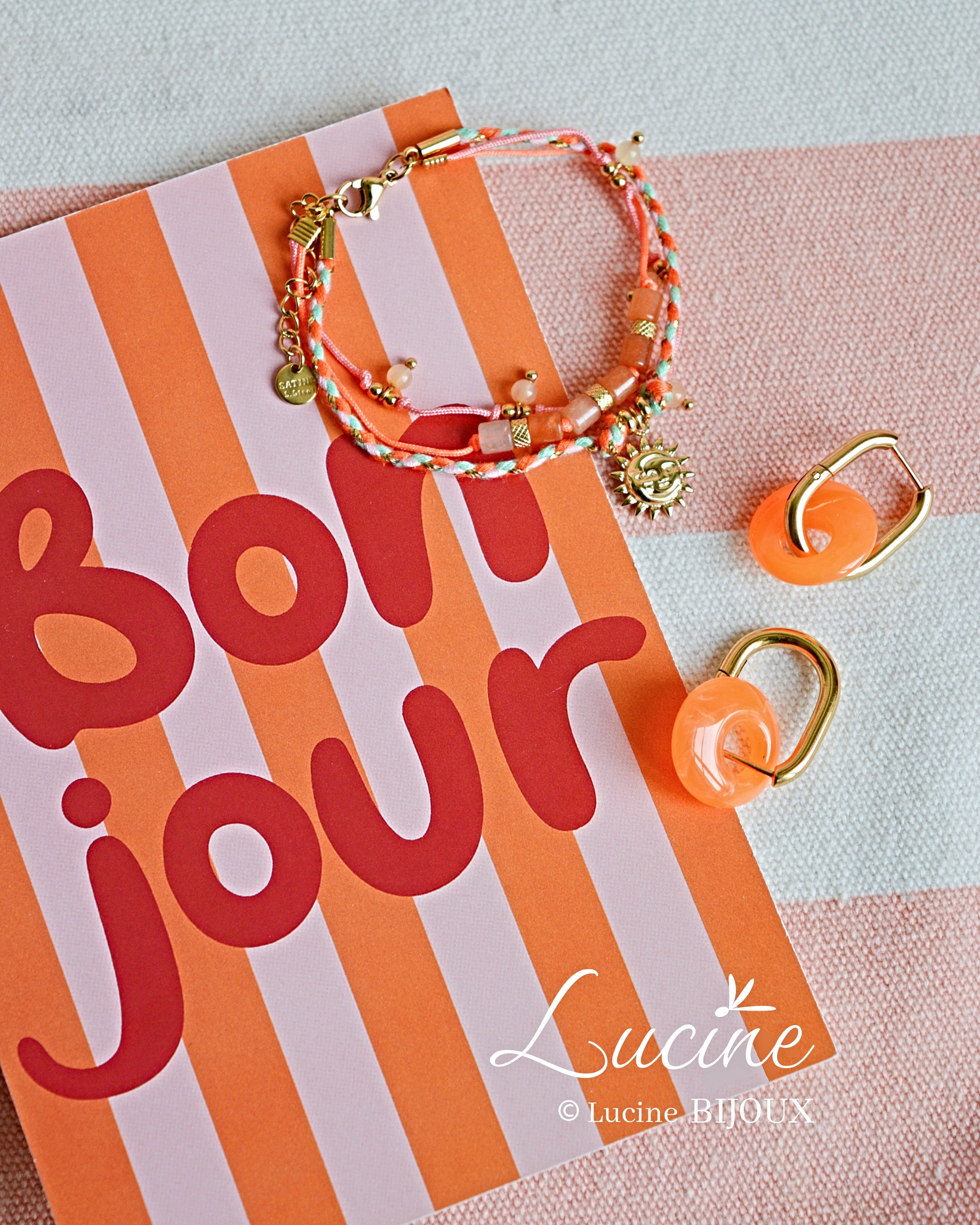 Boucles d’oreilles Noémie orange