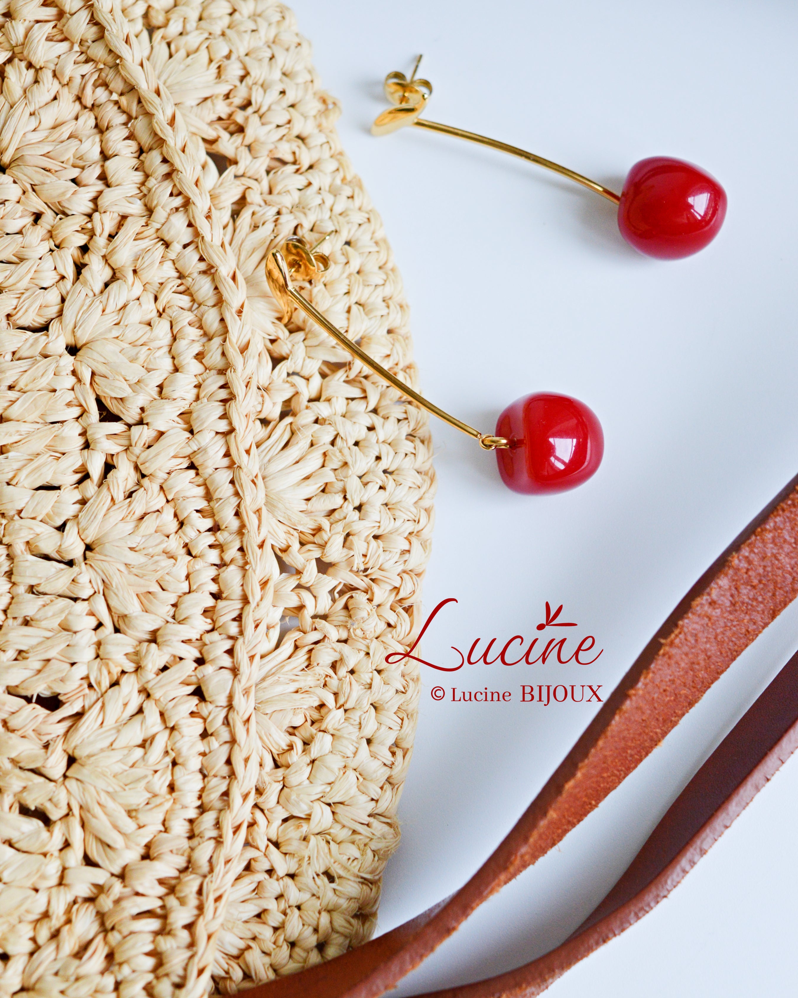 Boucles d'oreilles cerises