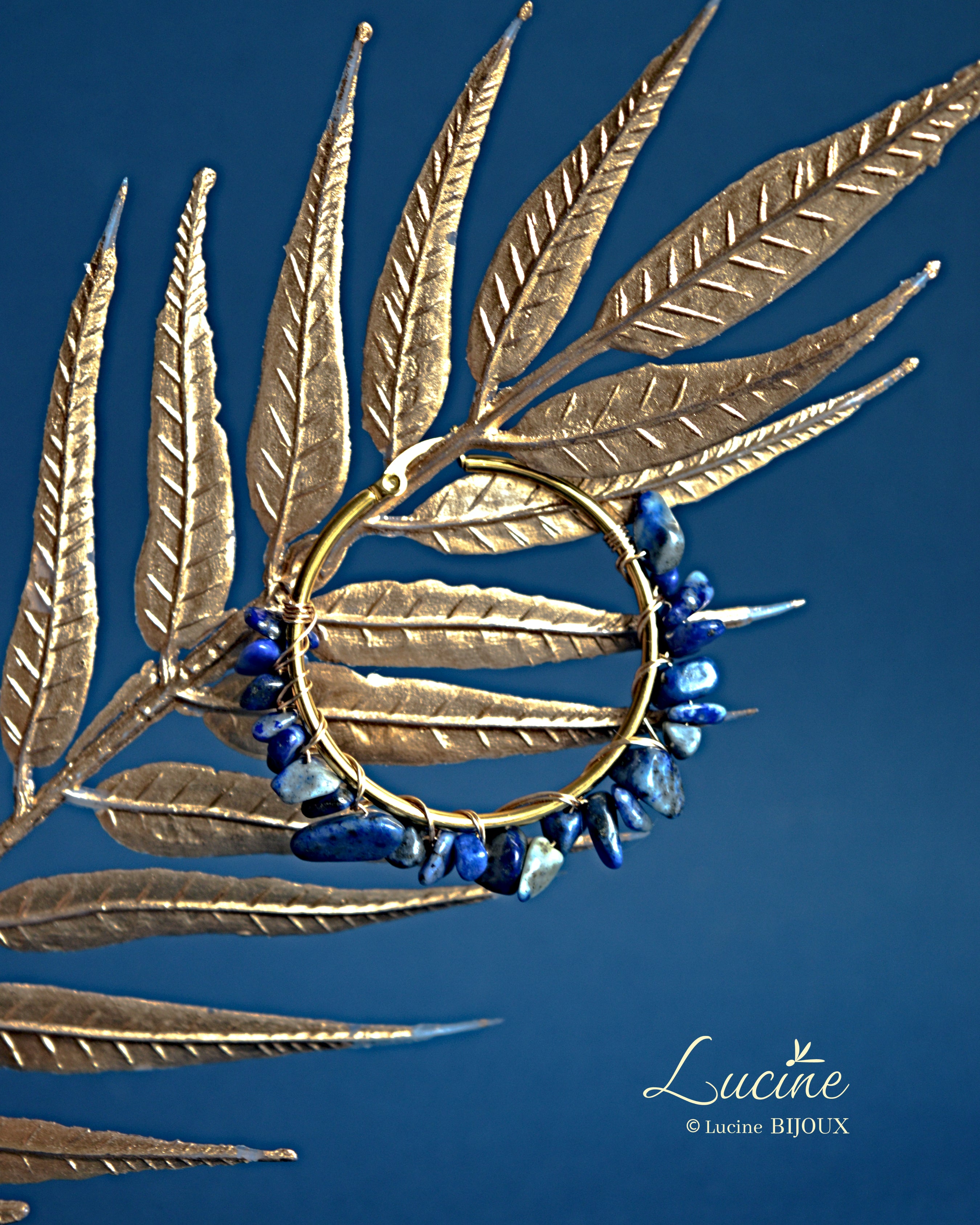 Boucles d’oreilles Aude bleues