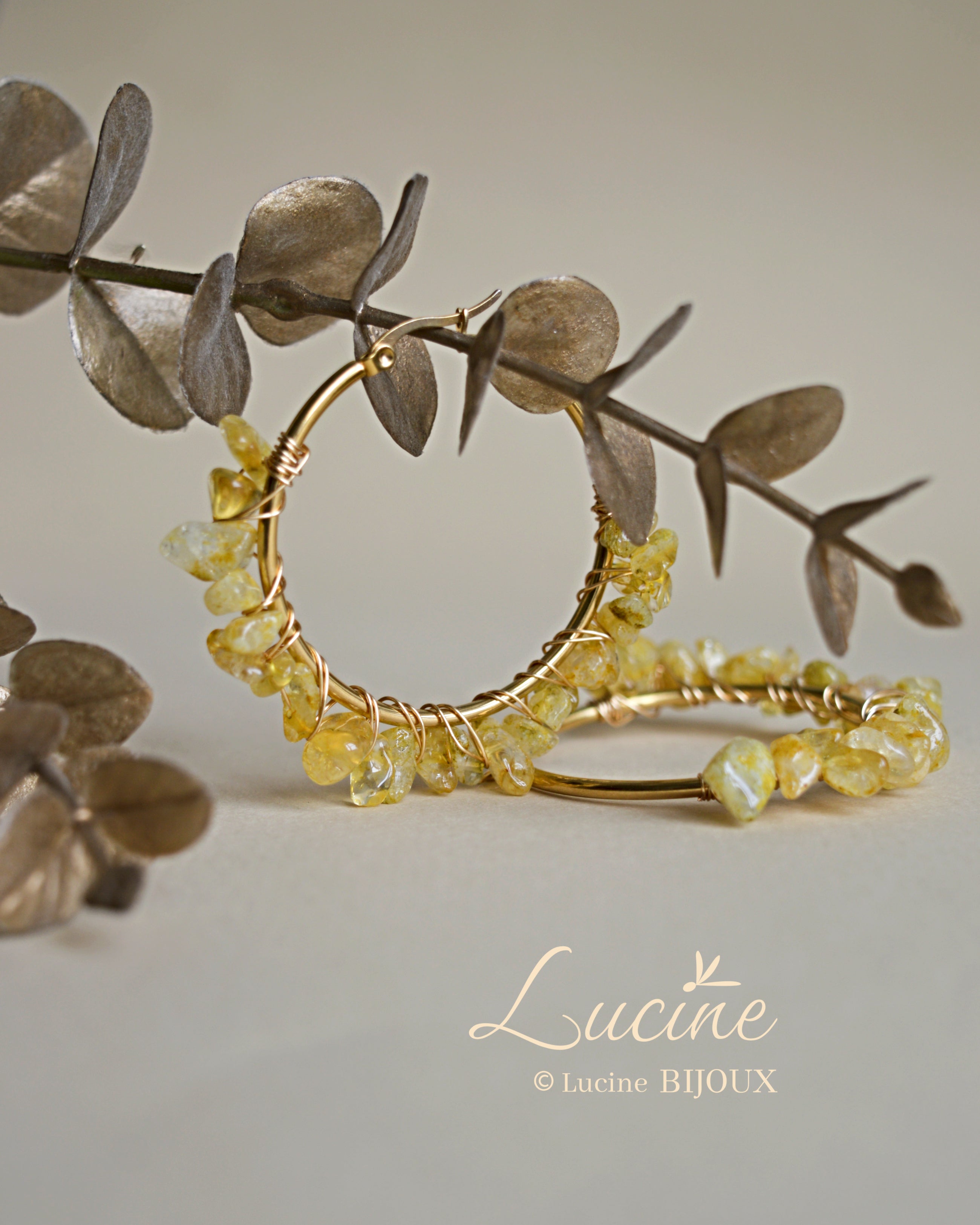 Boucles d’oreilles Aude jaunes