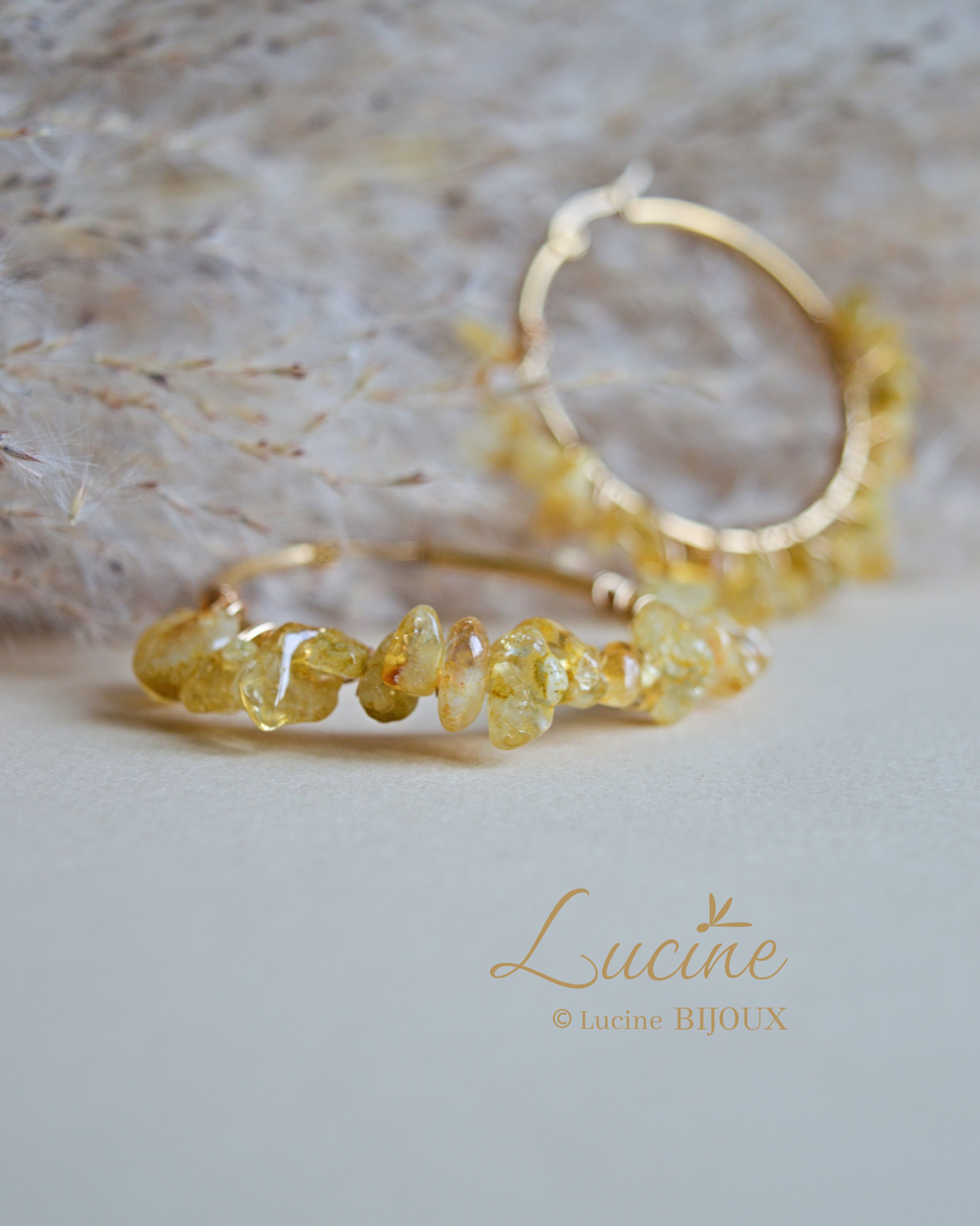 Boucles d’oreilles Aude jaunes