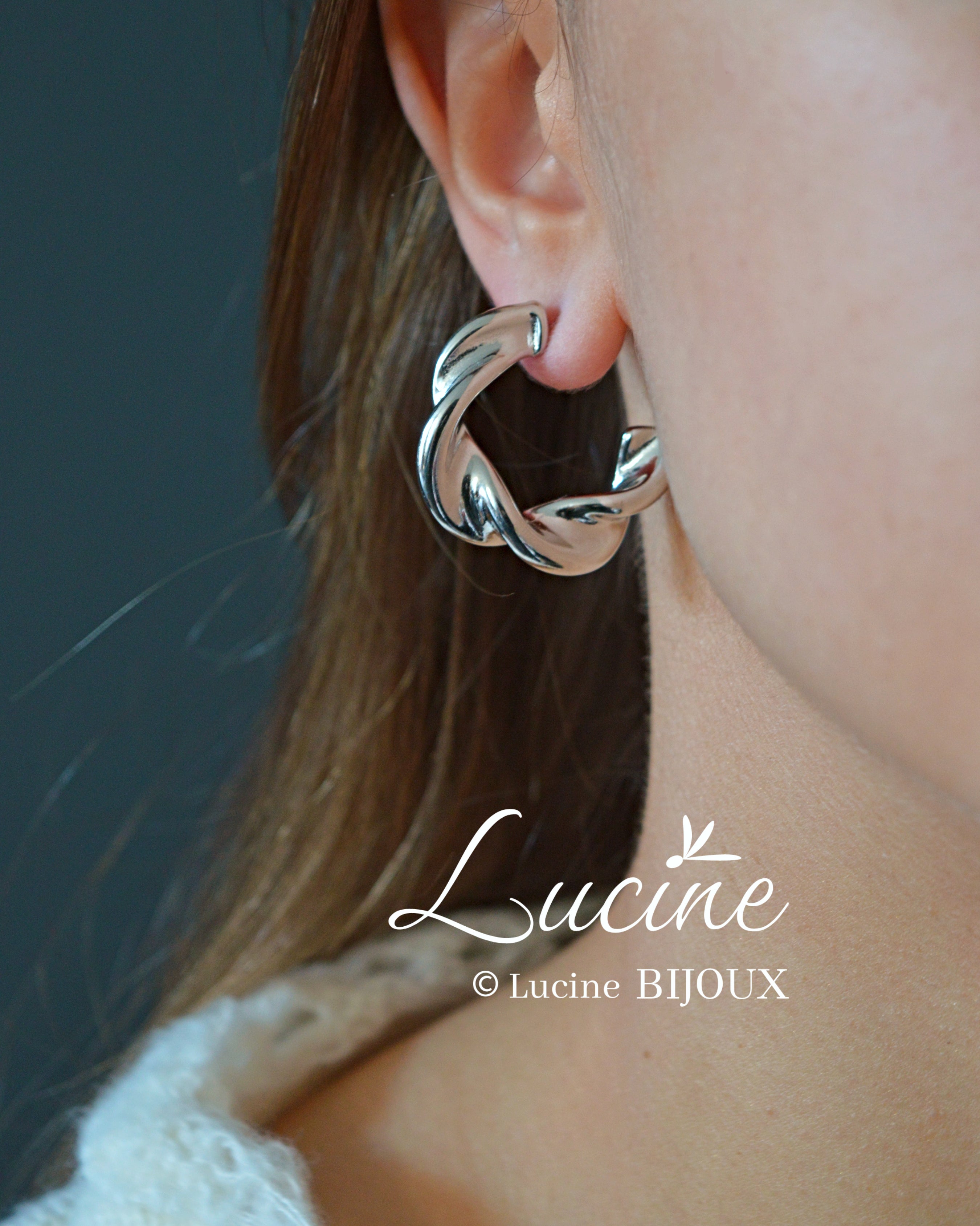 Boucles d’oreilles Héloïse argentées