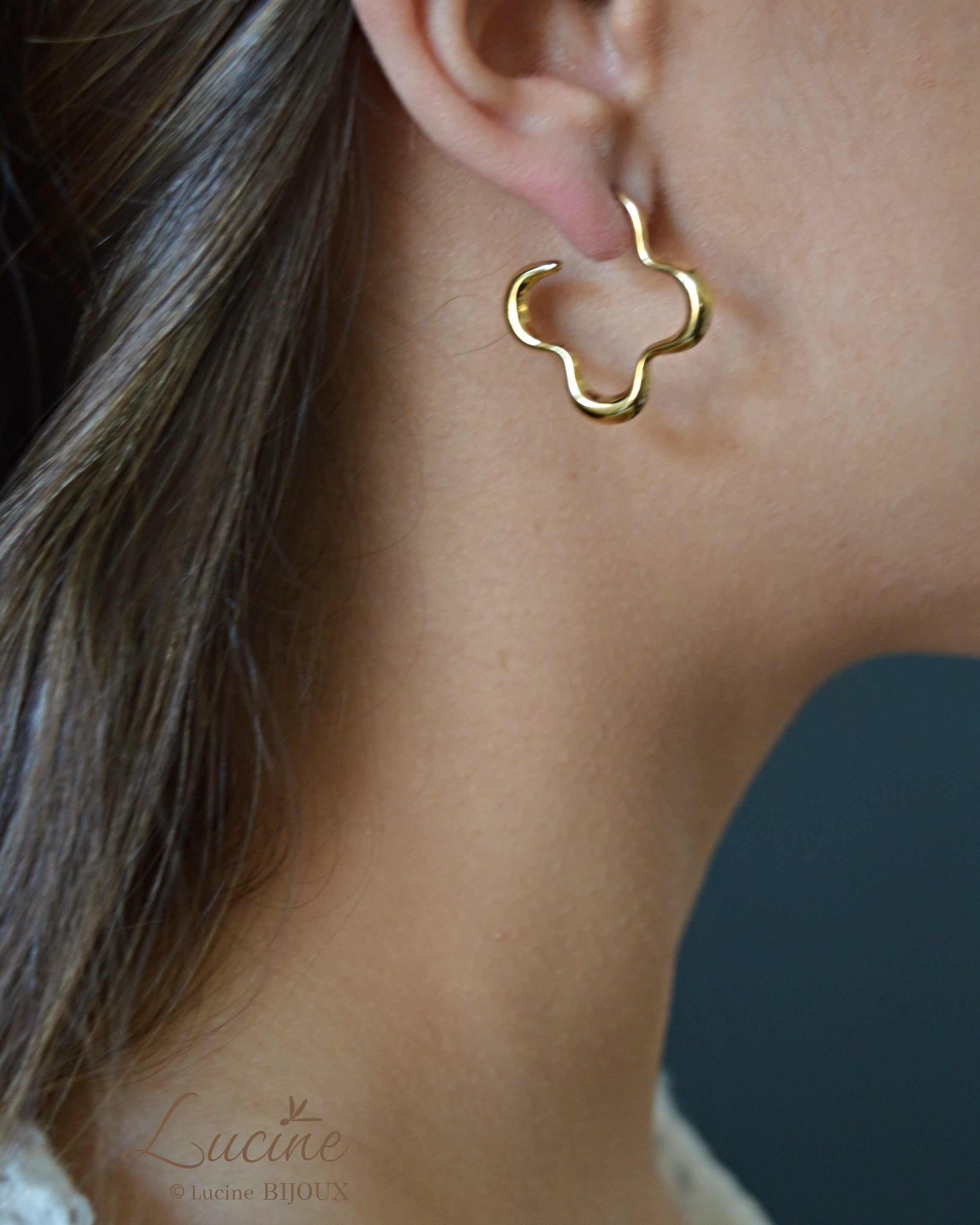 Boucles d'oreilles Gaëlle dorées