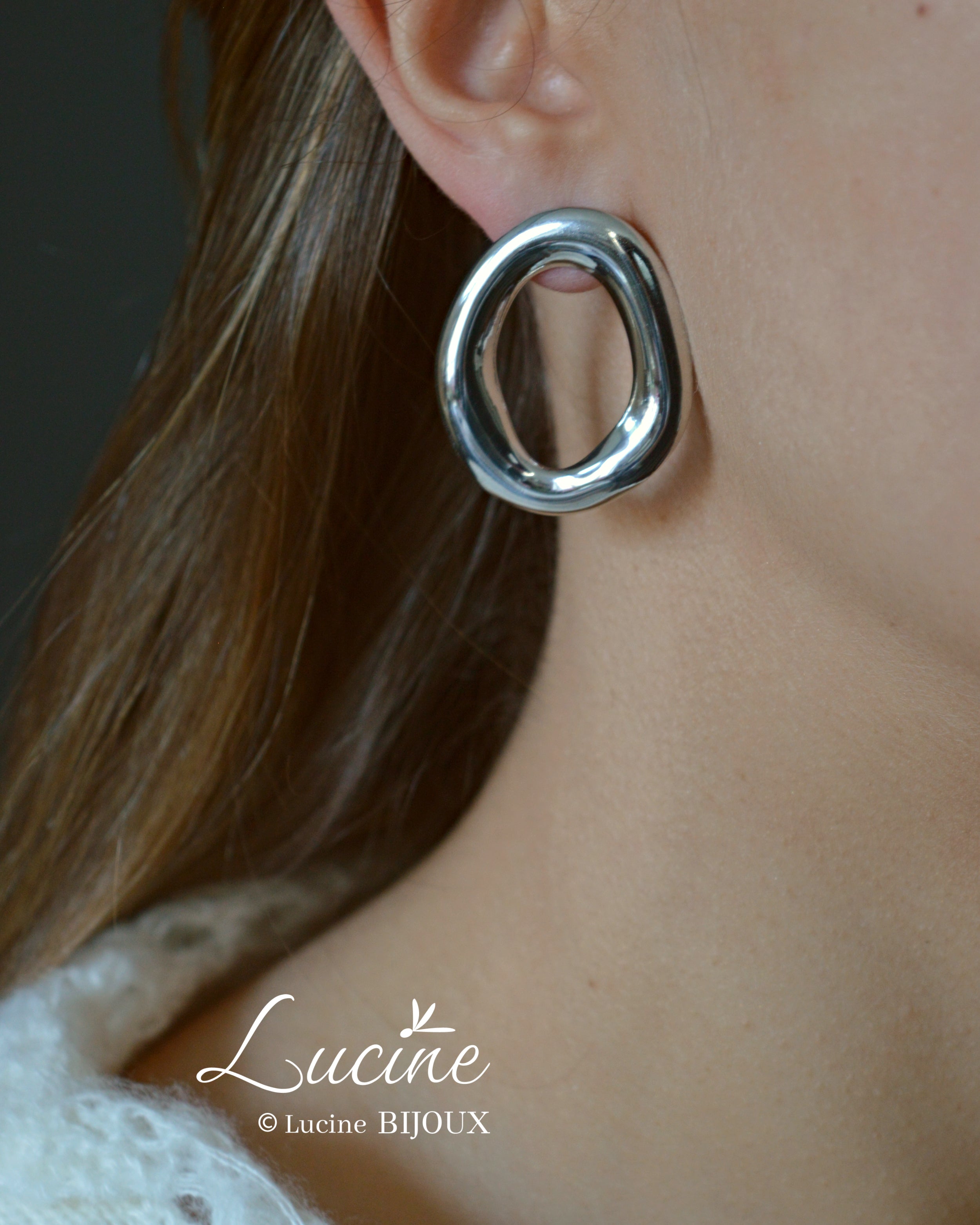 Boucles d'oreilles Géraldine argentées