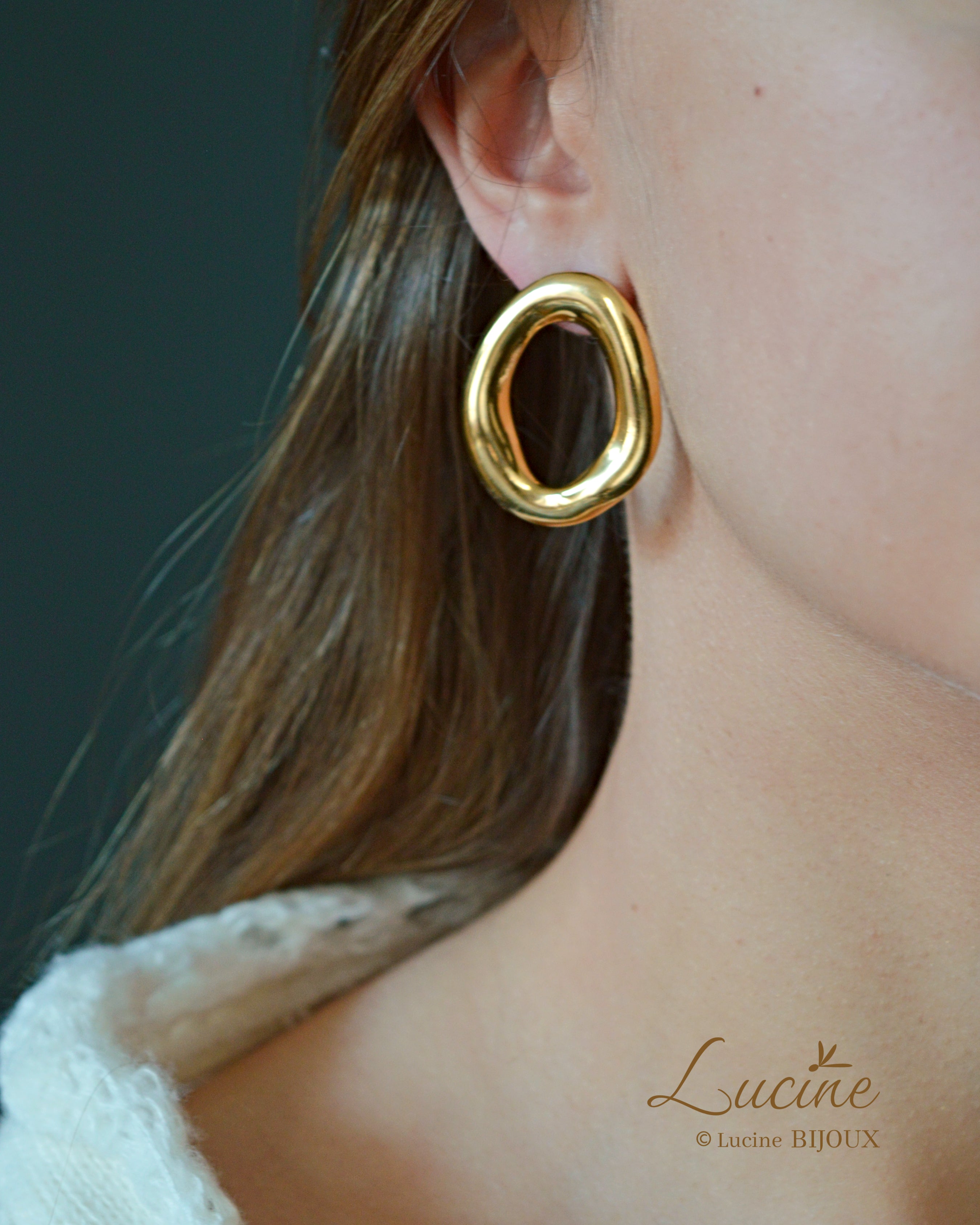 Boucles d'oreilles Géraldine dorées