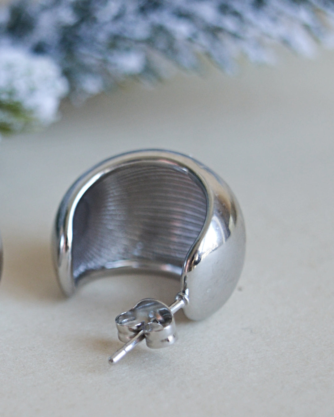 Boucles d’oreilles Noël argentées