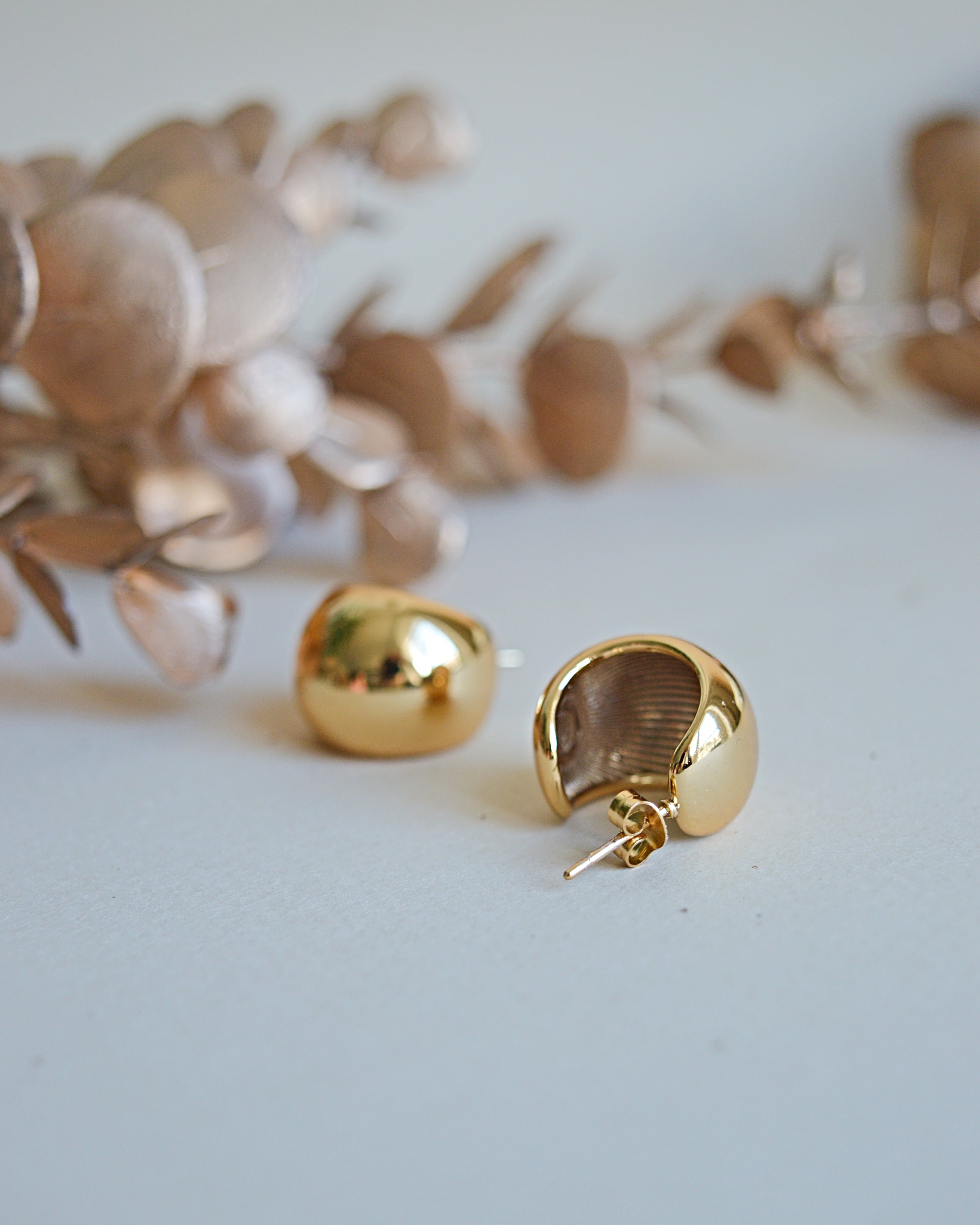 Boucles d’oreilles Noël dorées