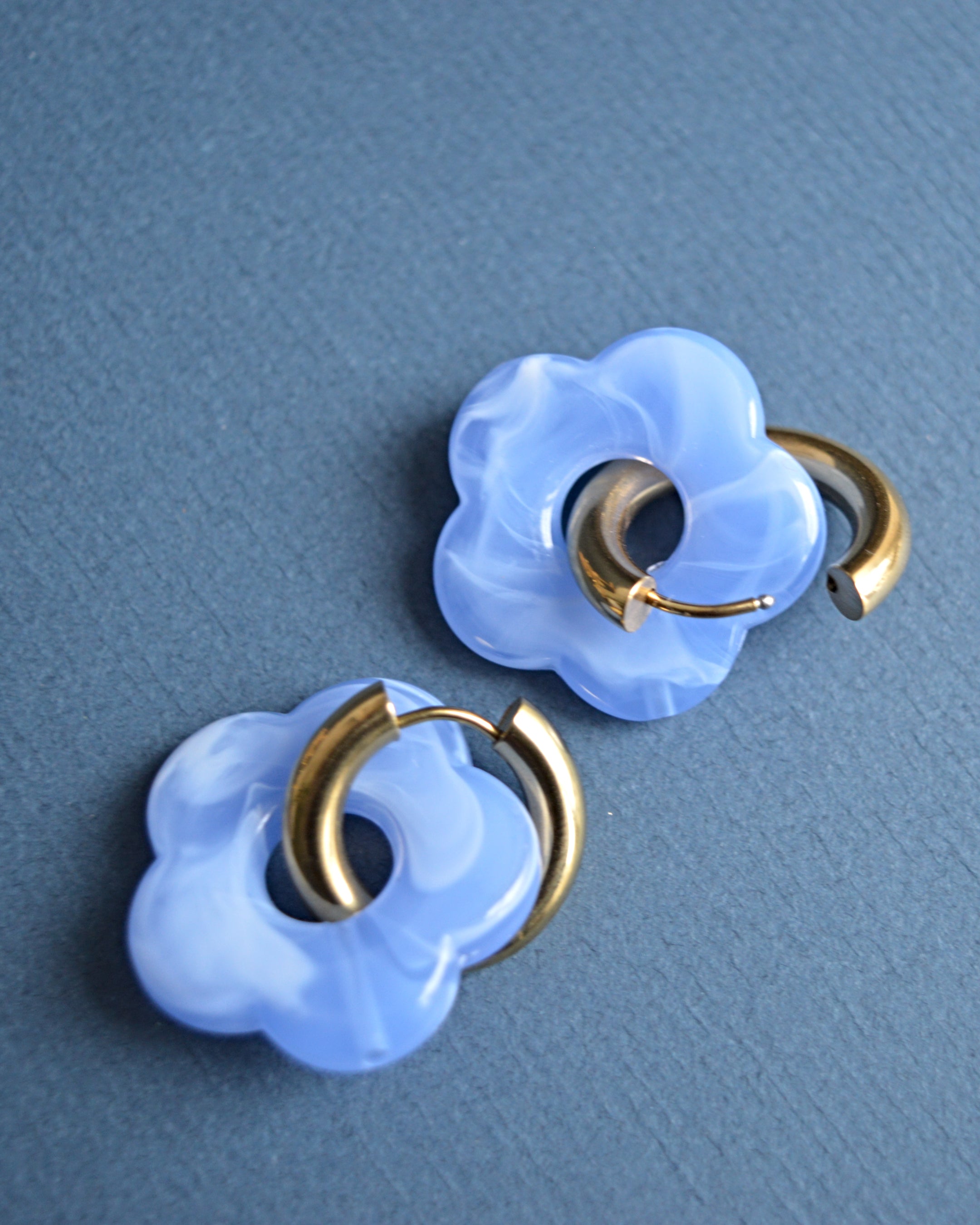 Boucles d'oreilles Constance - bleuet