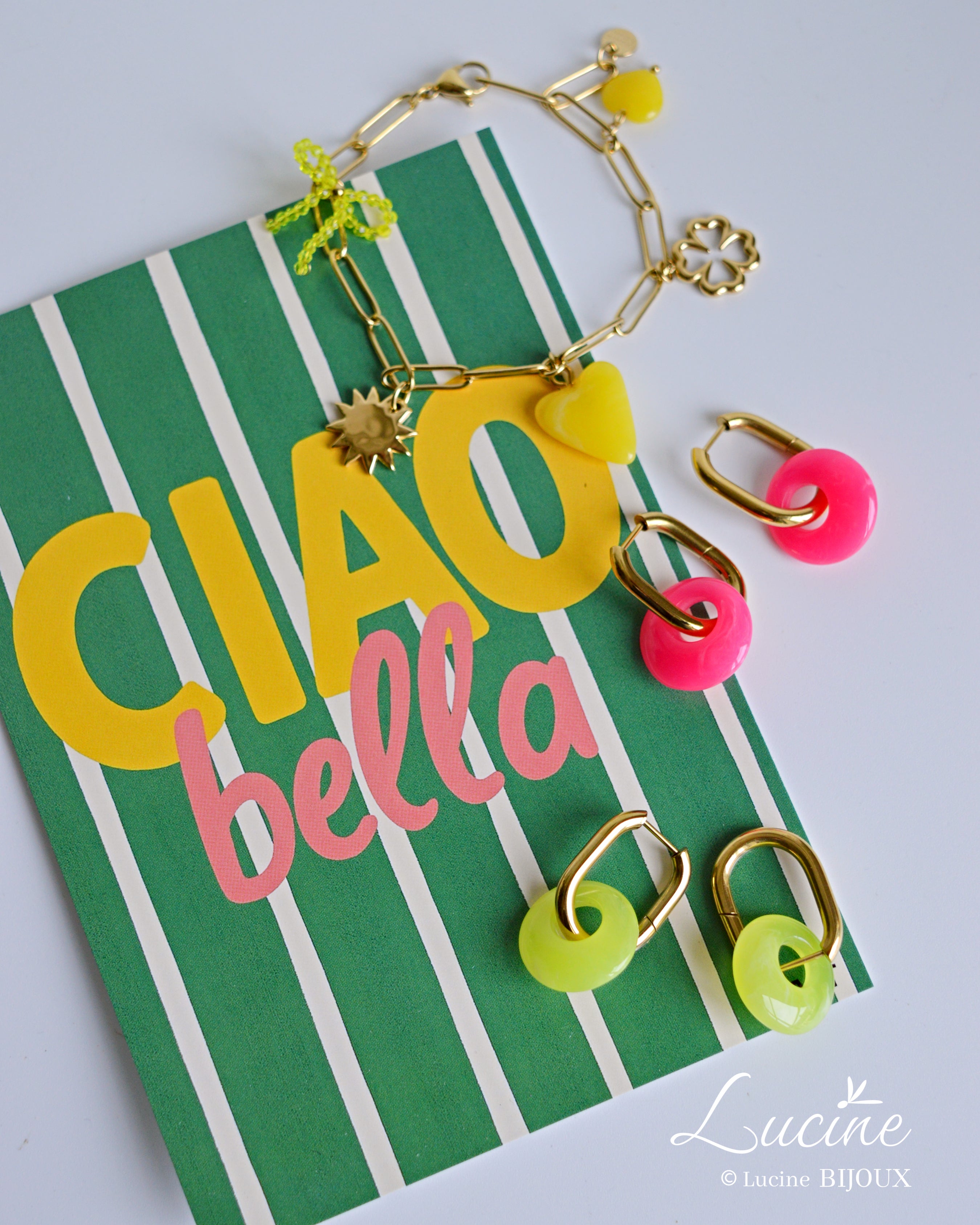 Boucles d’oreilles Noémie jaunes
