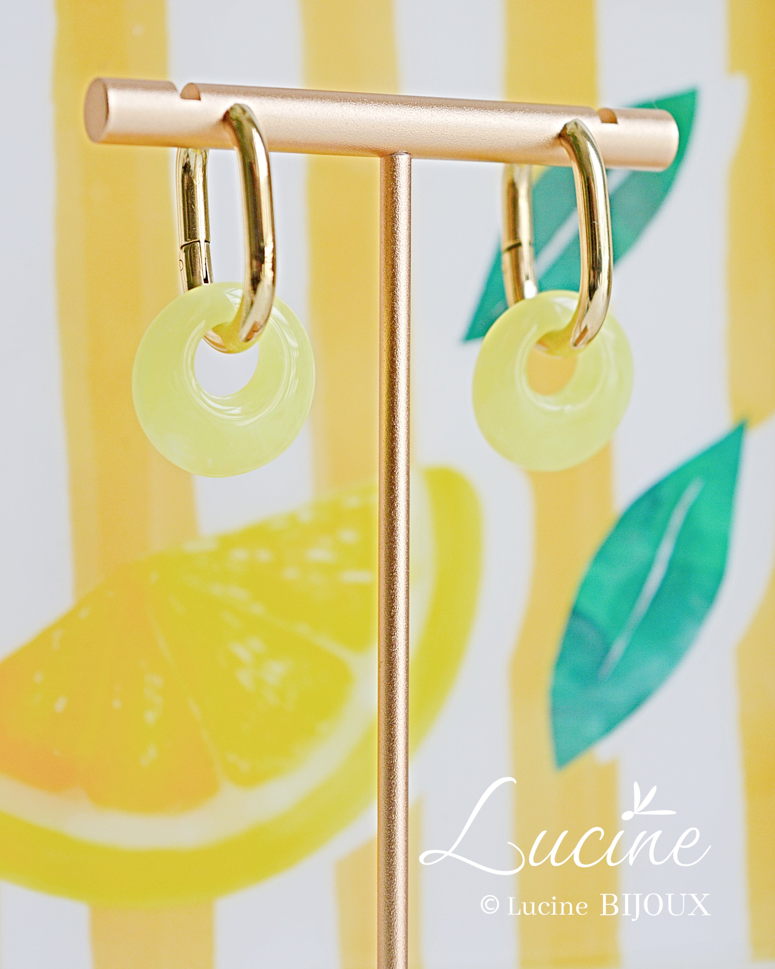 Boucles d’oreilles Noémie jaunes