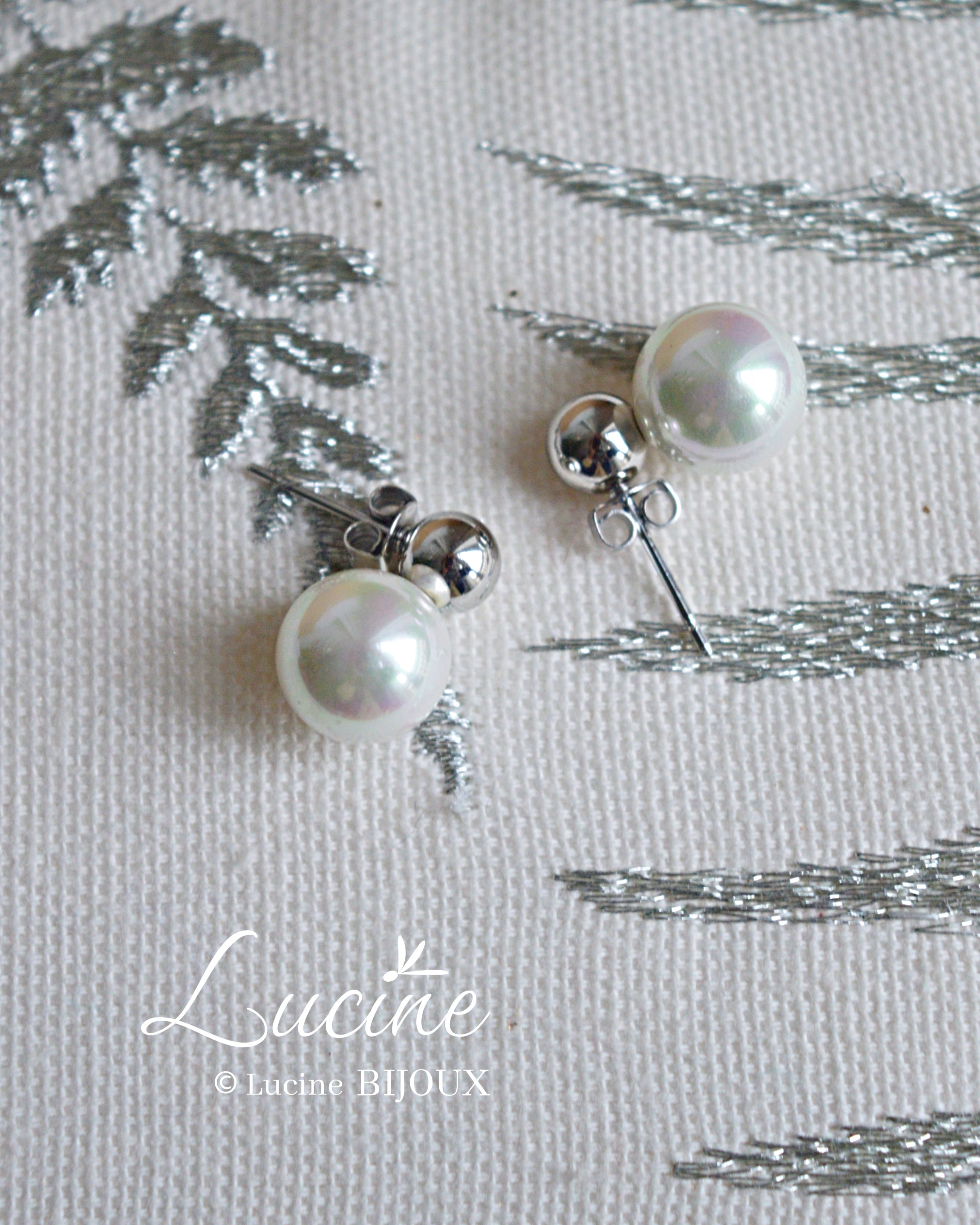 Boucles d’oreilles Léonie argentées