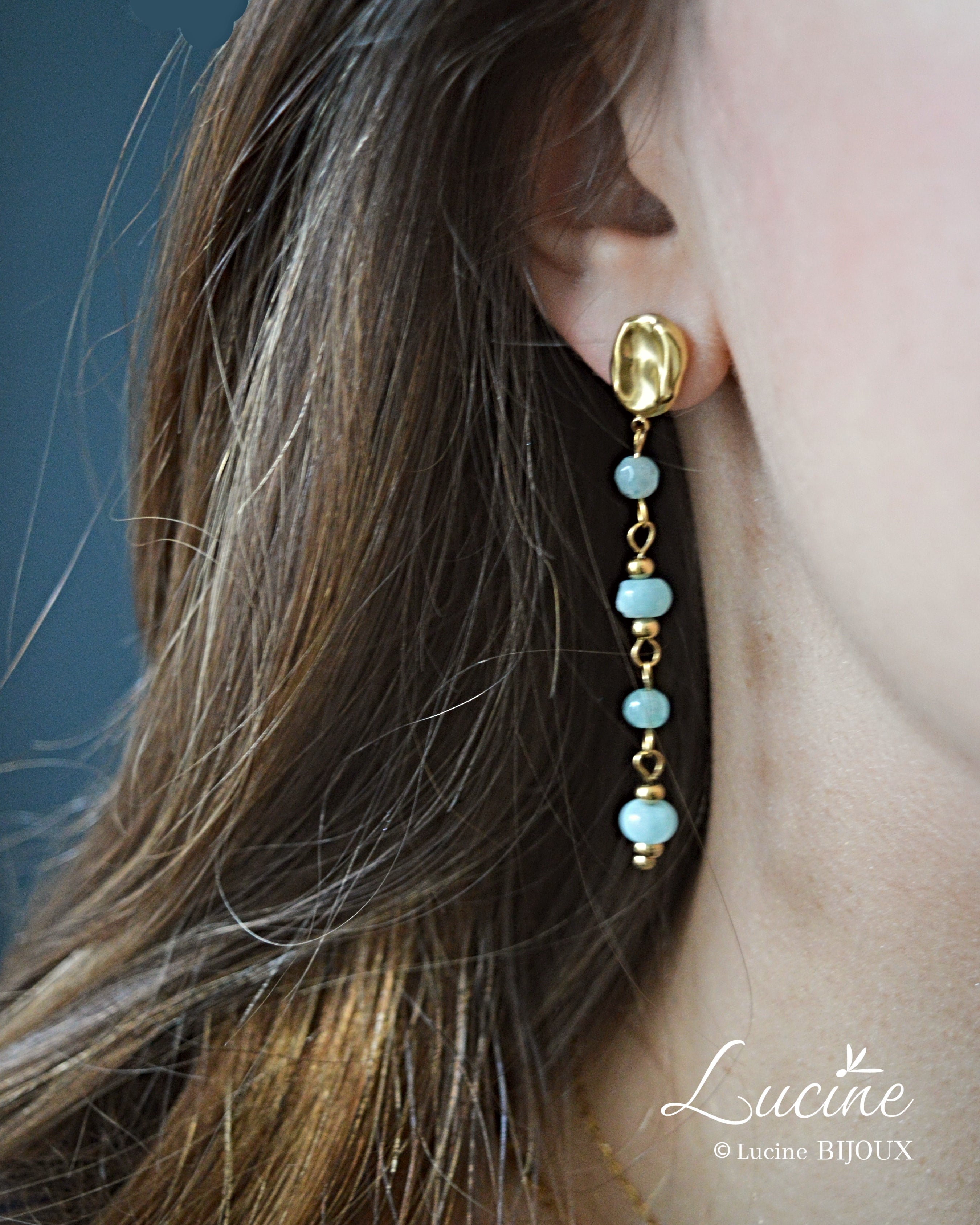 Boucles d’oreilles Pétronille vertes