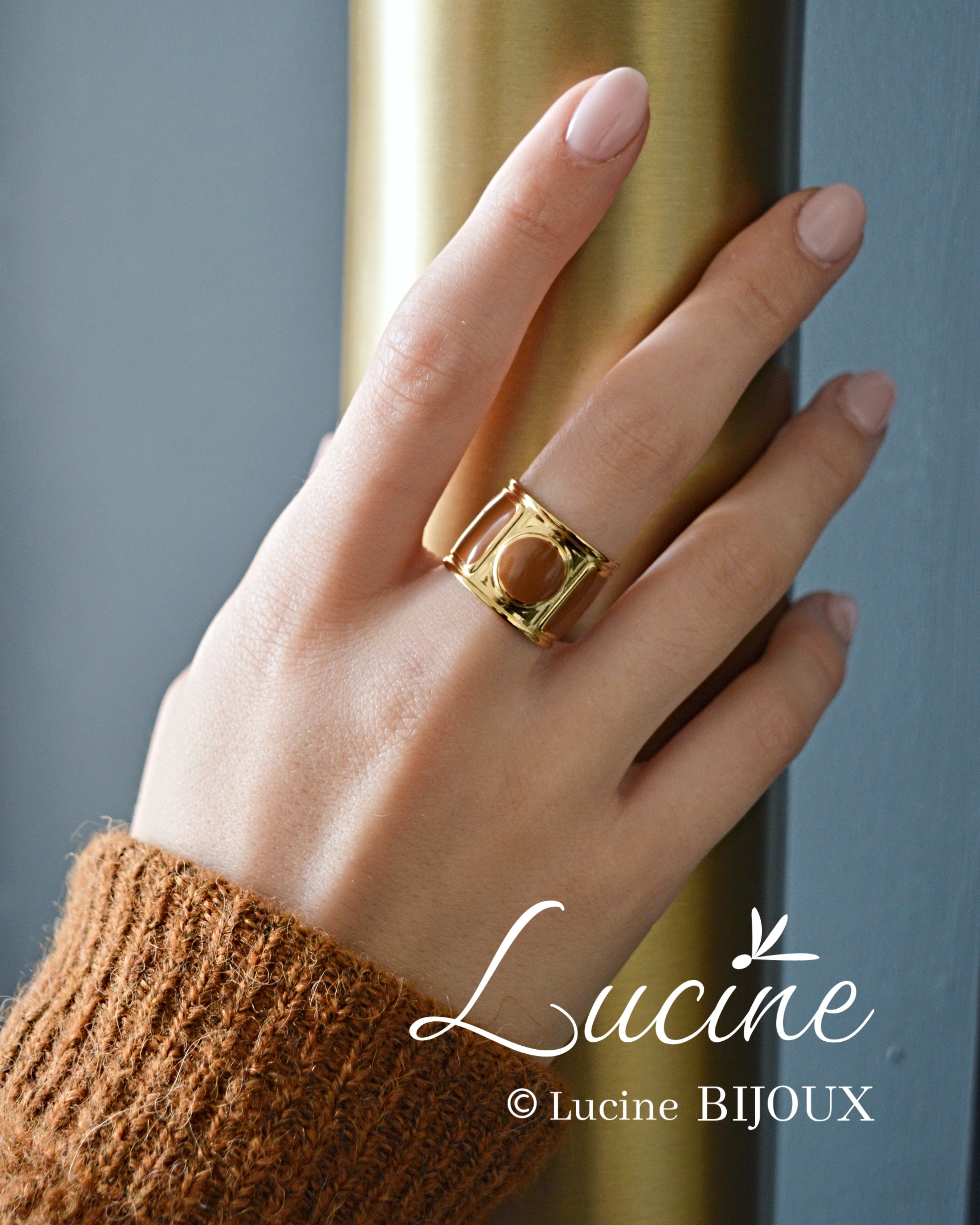 Bague Alexandrine marron