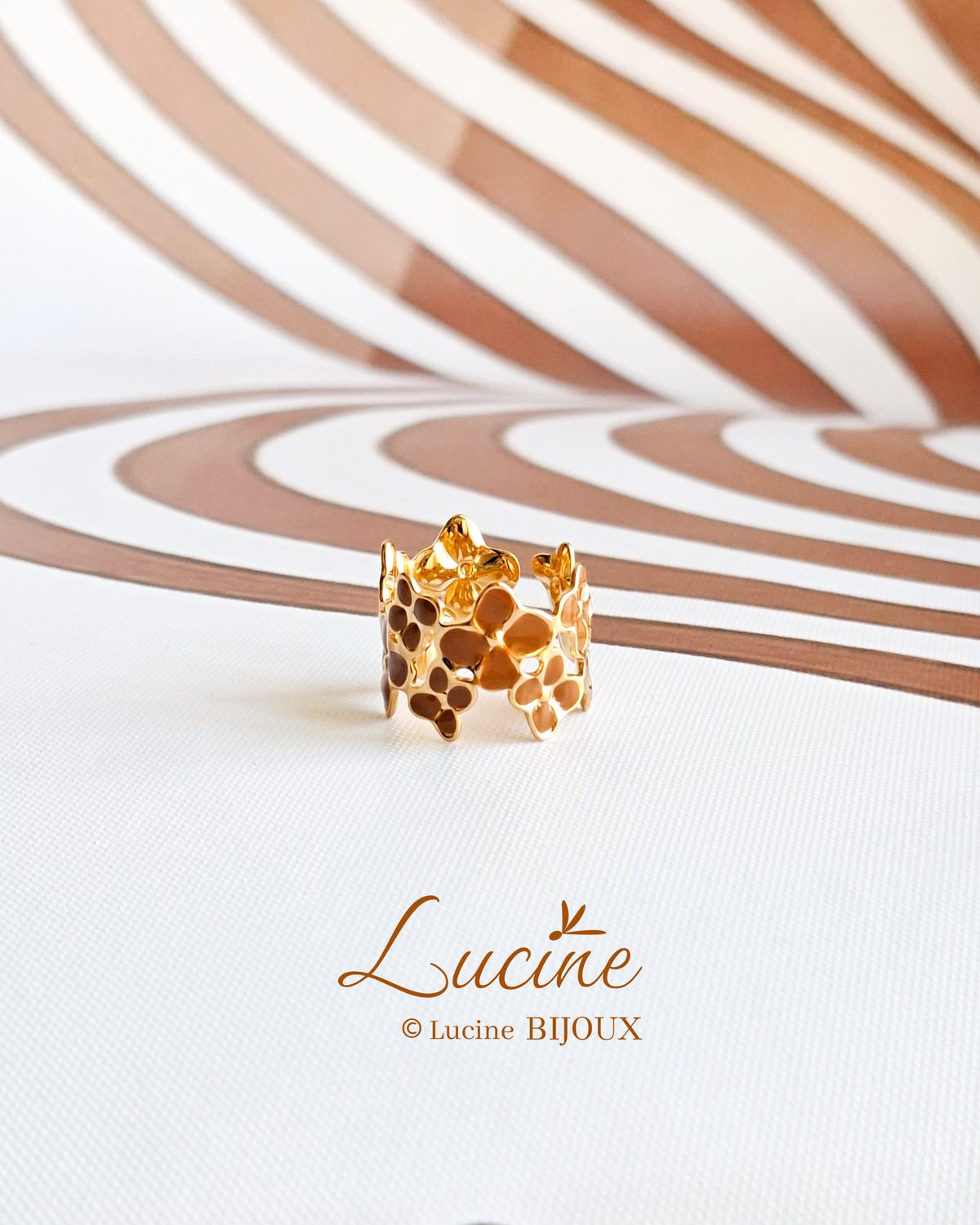 Bague Caroline marron