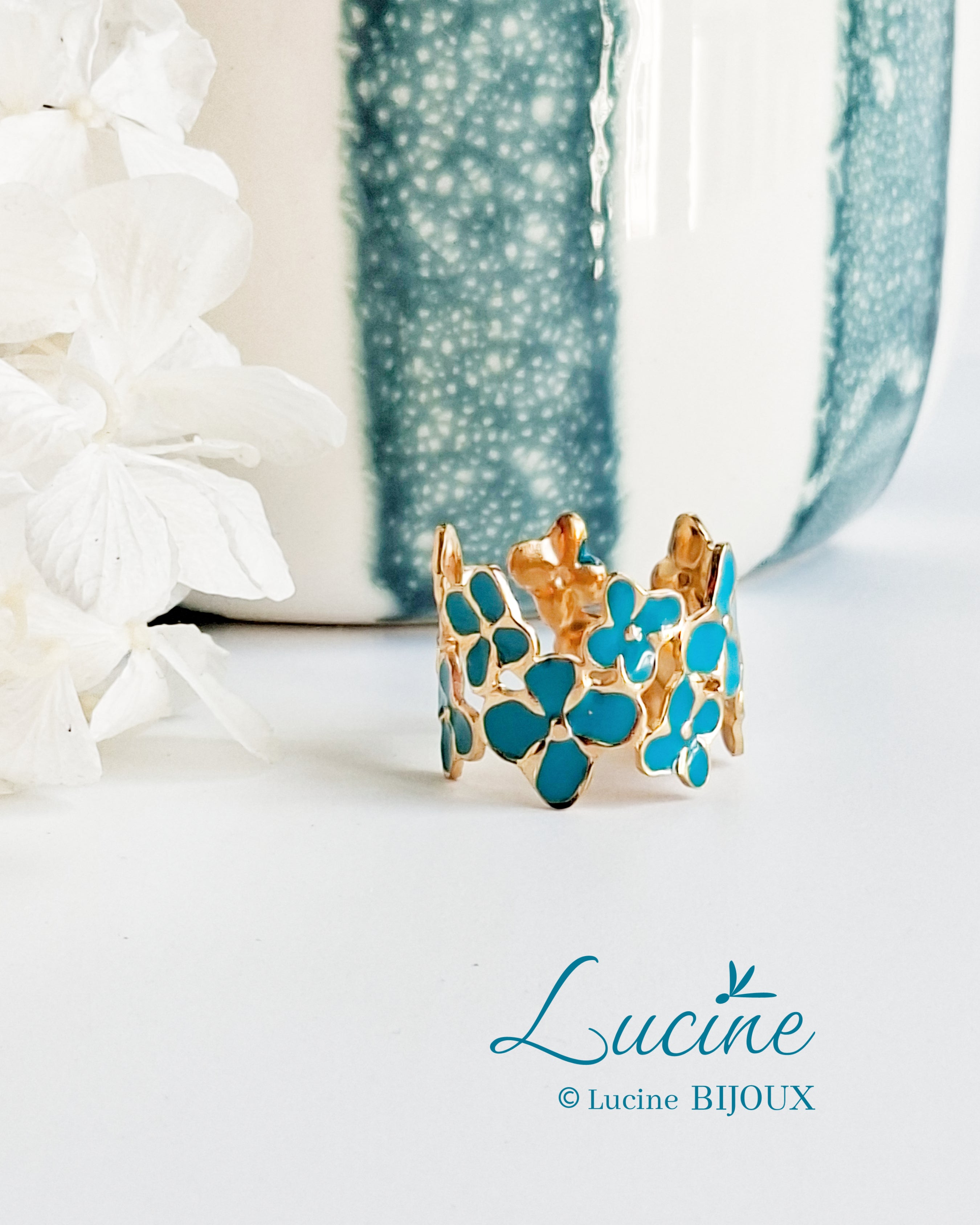 Bague Caroline bleue