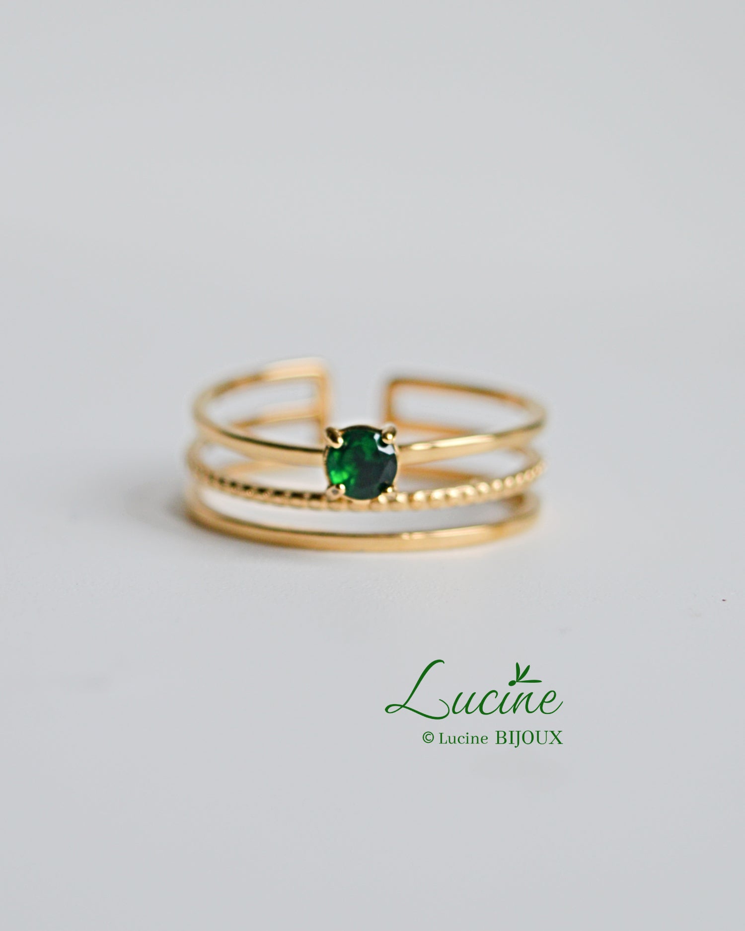 Bague Aurore verte