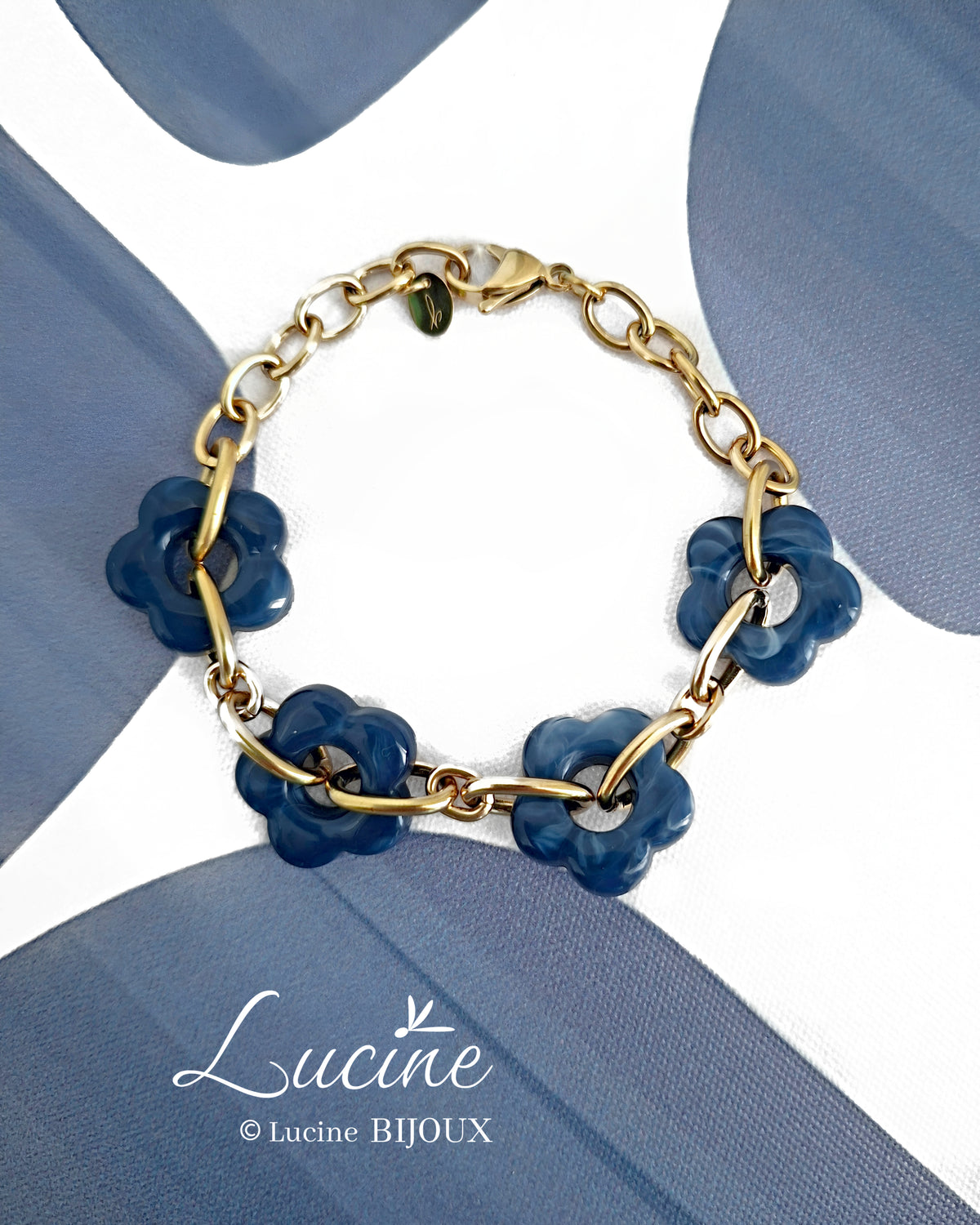 Bracelet Constance bleu foncé