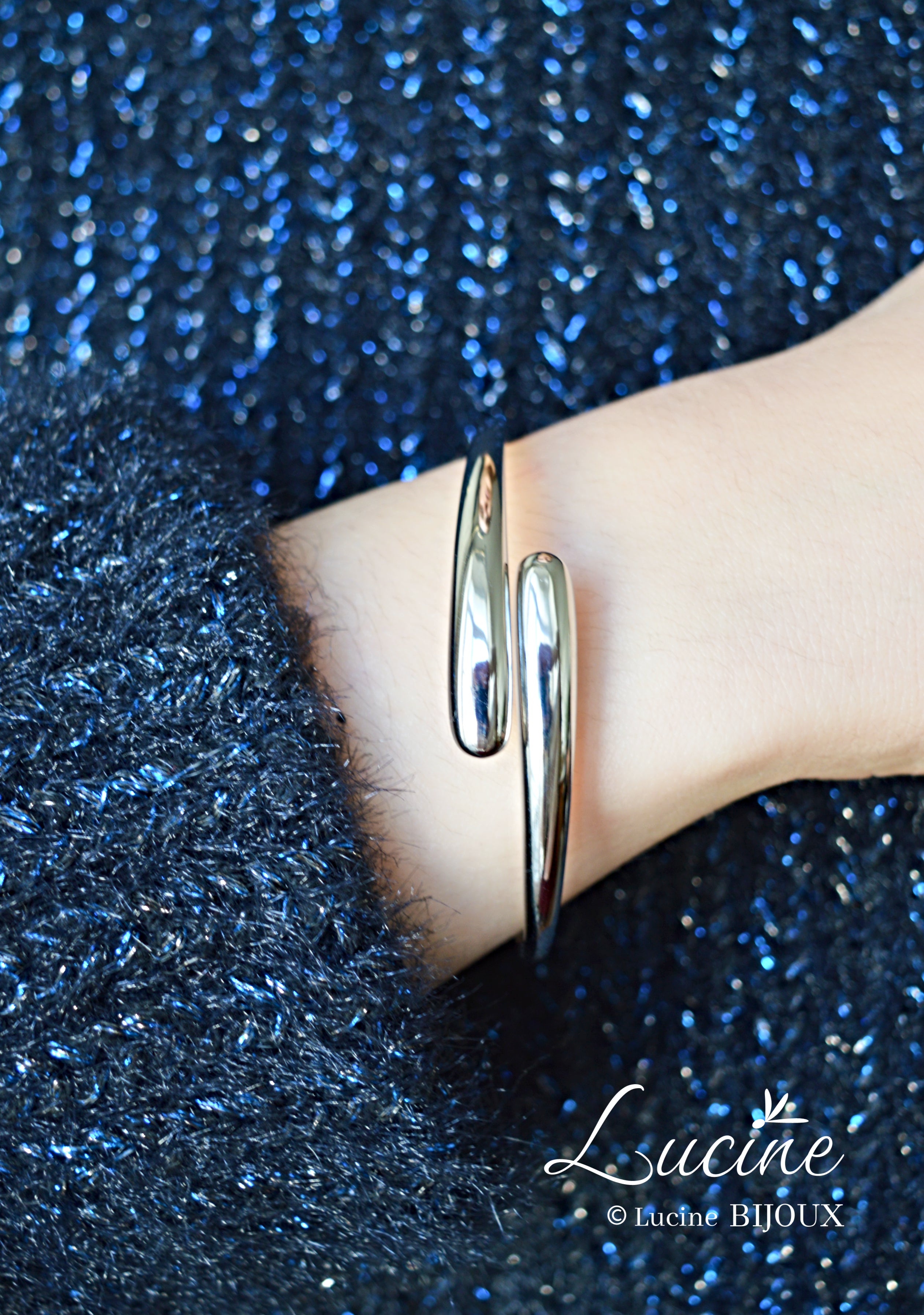 Jonc Mathilde argenté