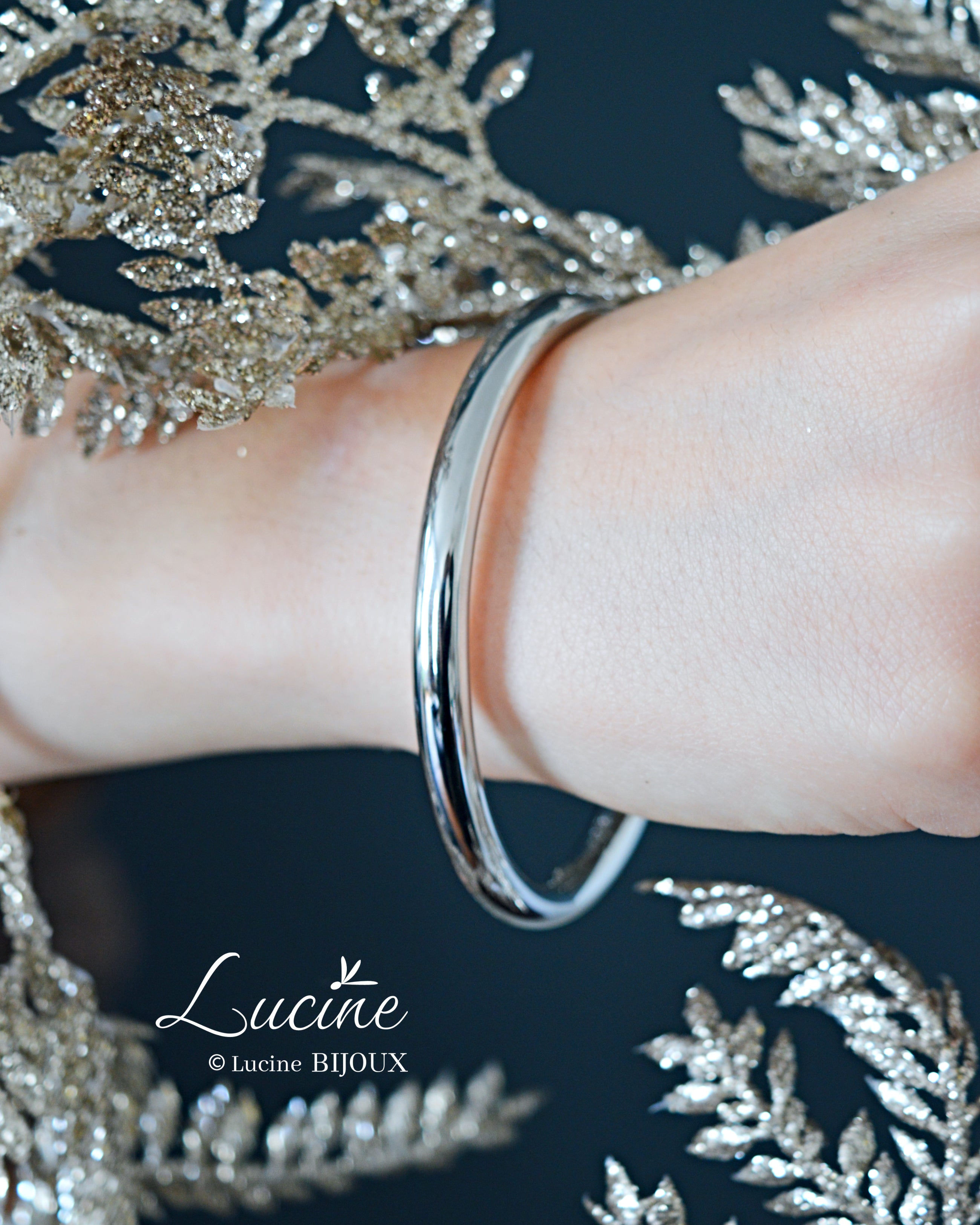 Jonc Pauline argenté