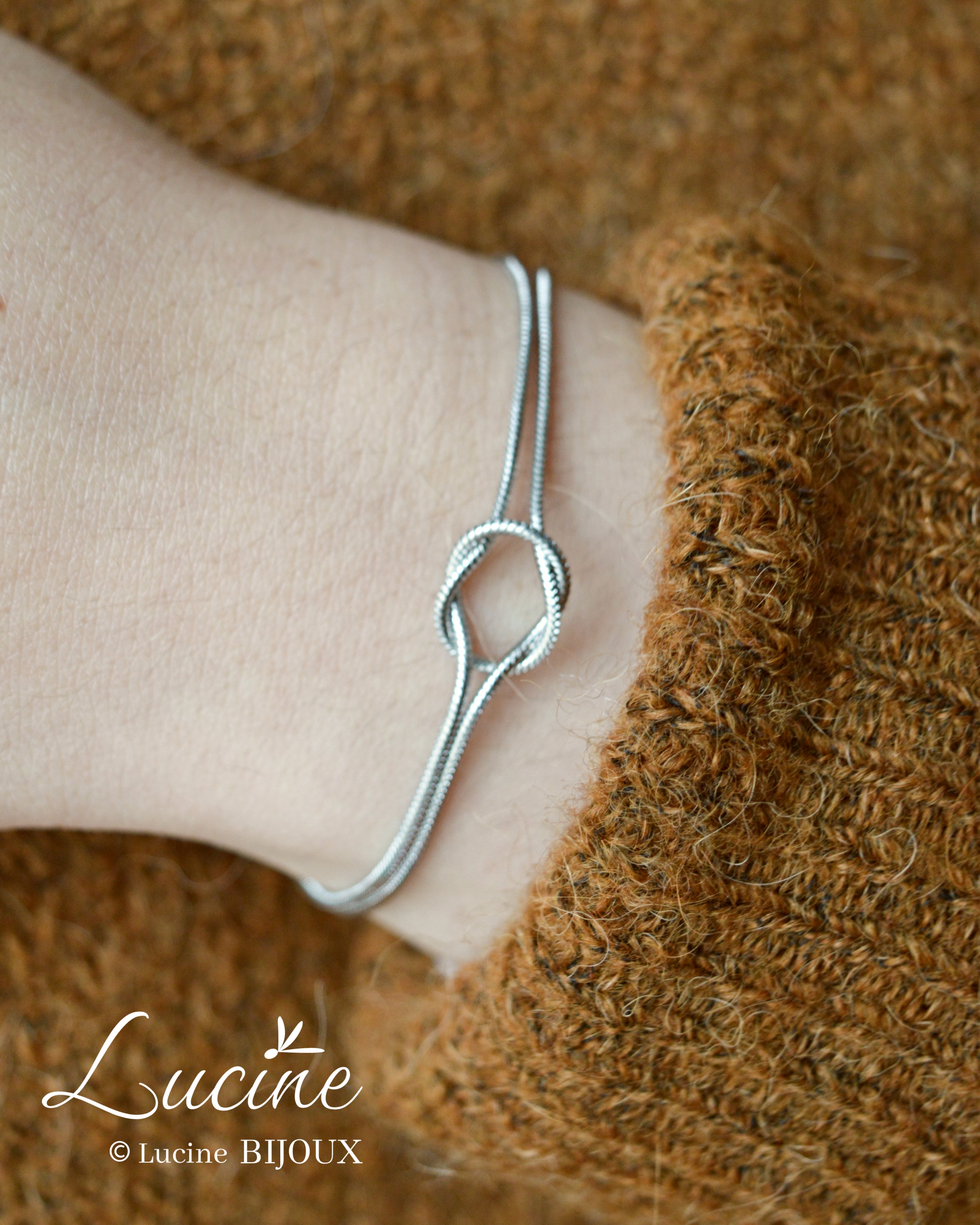 Bracelet infini argenté