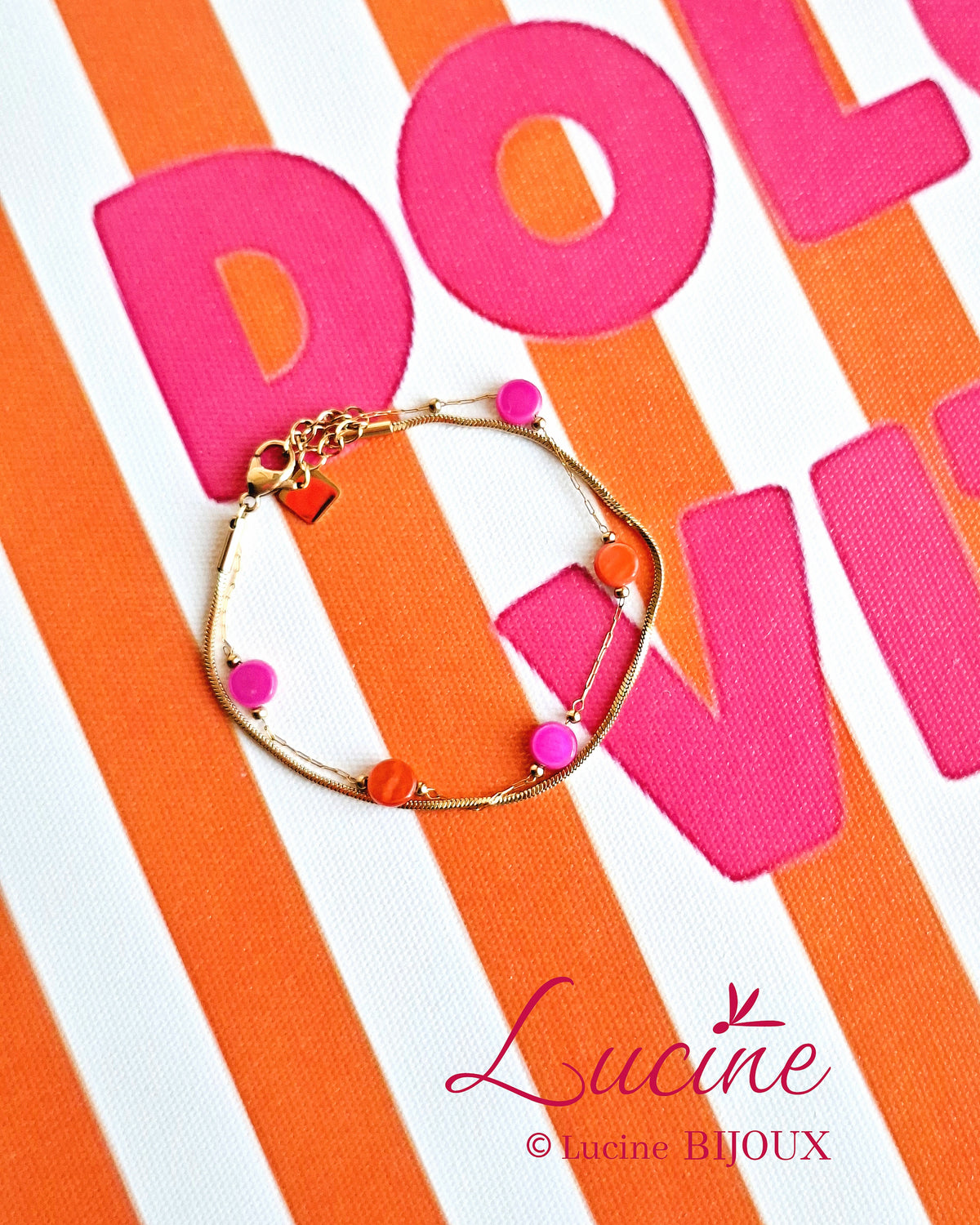 Bracelet Léontine rose