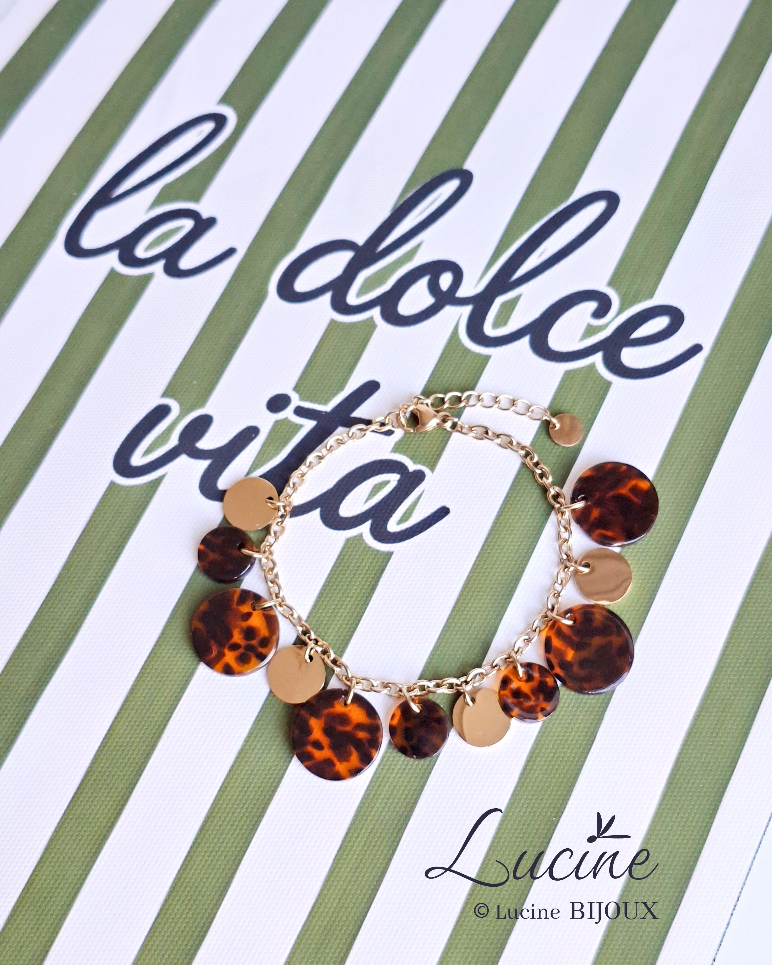 Bracelet Guillemette écailles de tortue