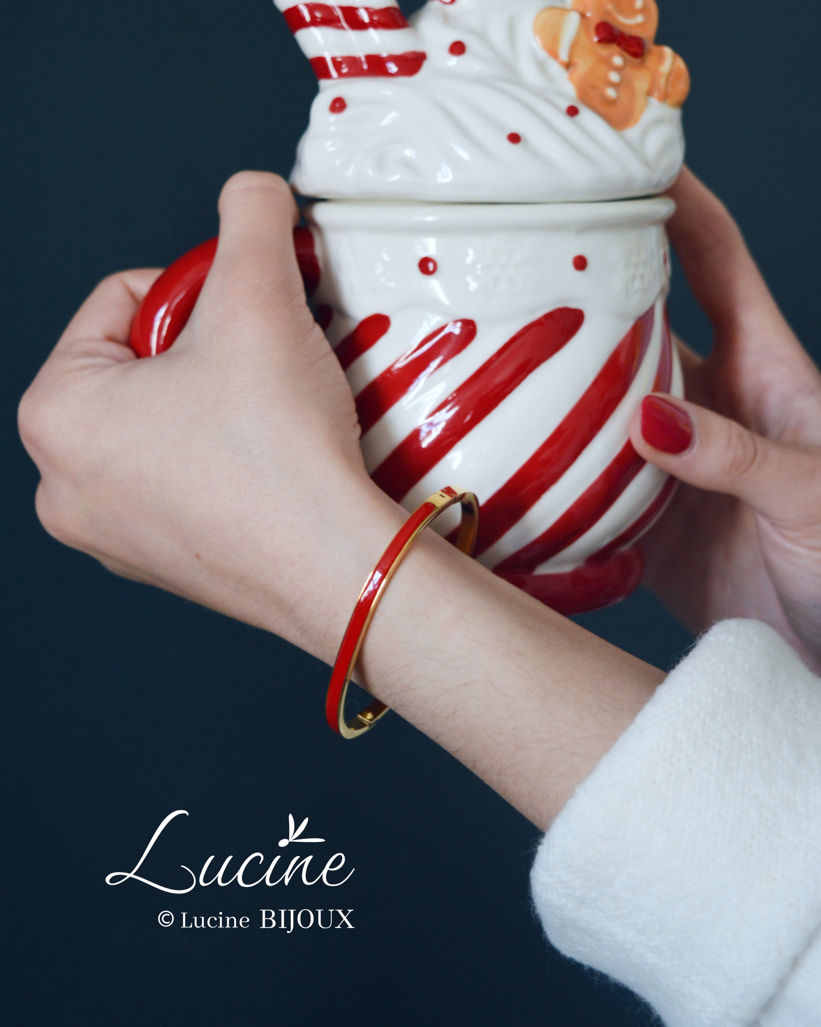 Jonc Aimé fin rouge