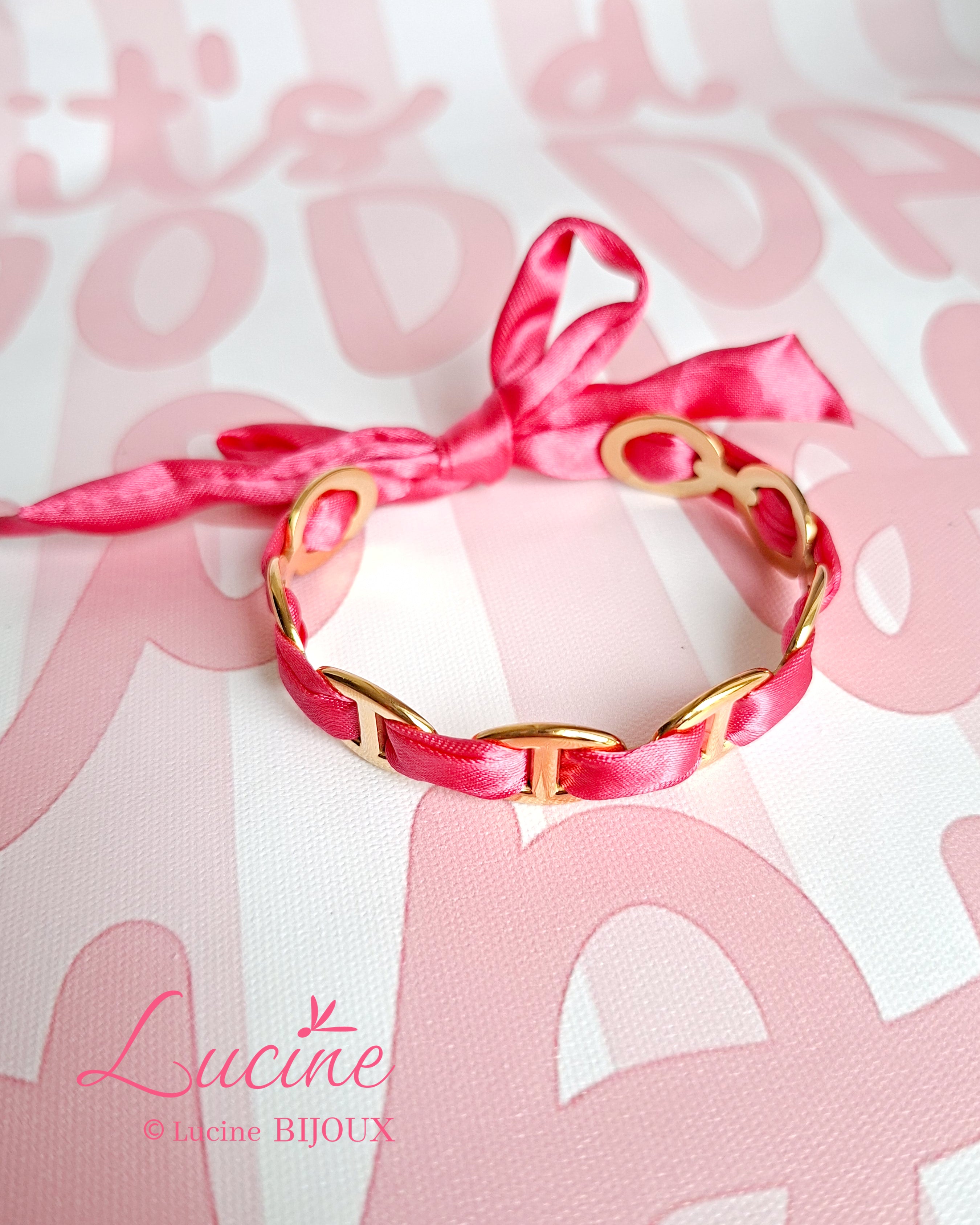 Jonc satin rose