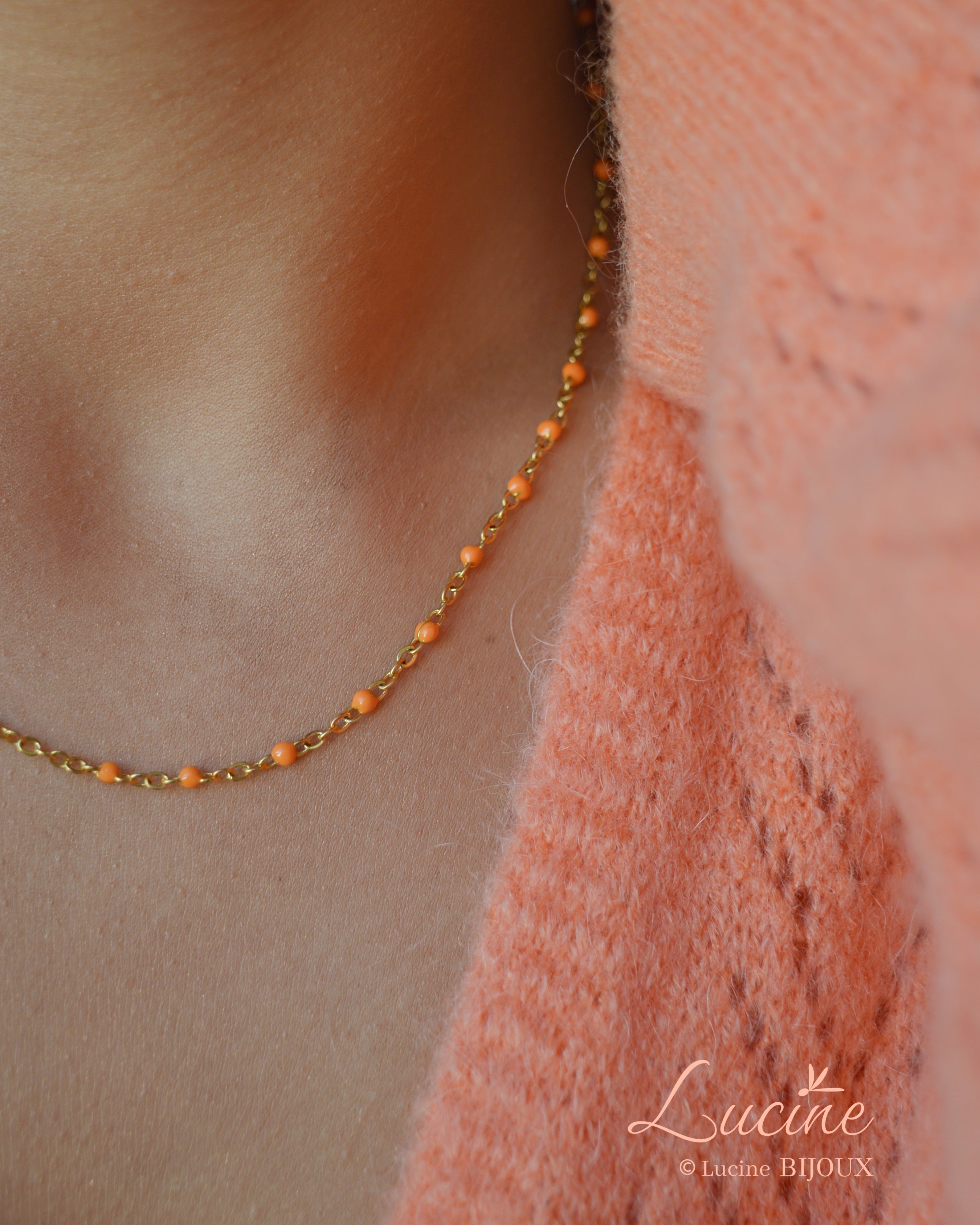Collier Nolwenn orange