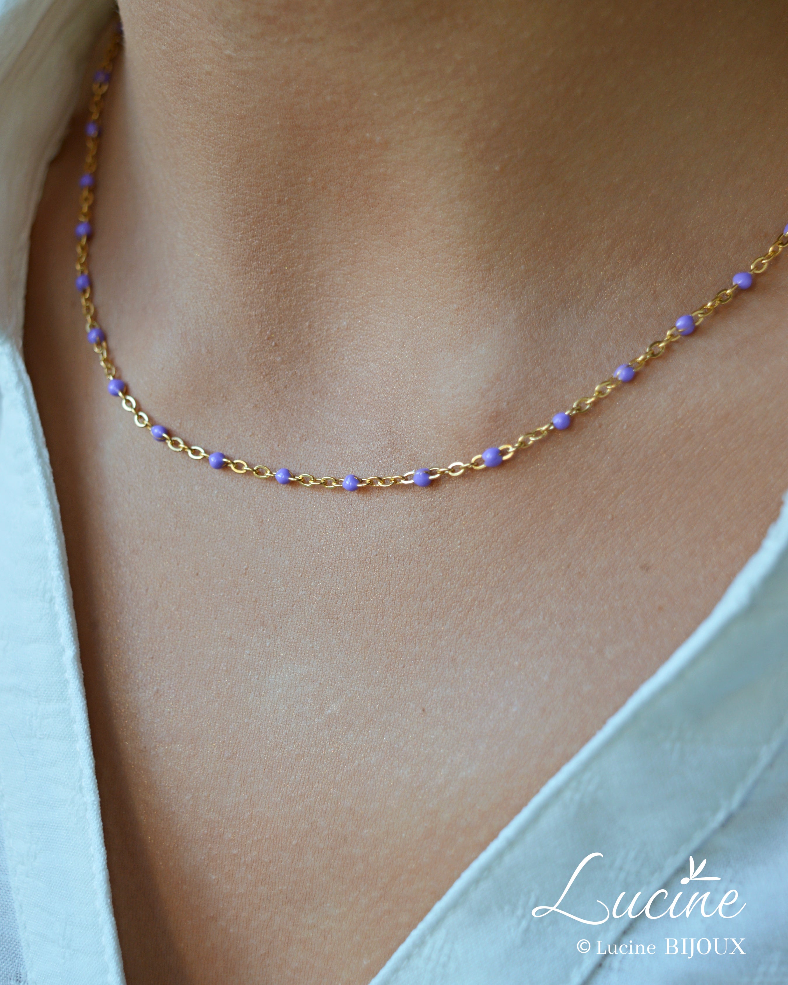 Collier Nolwenn violet
