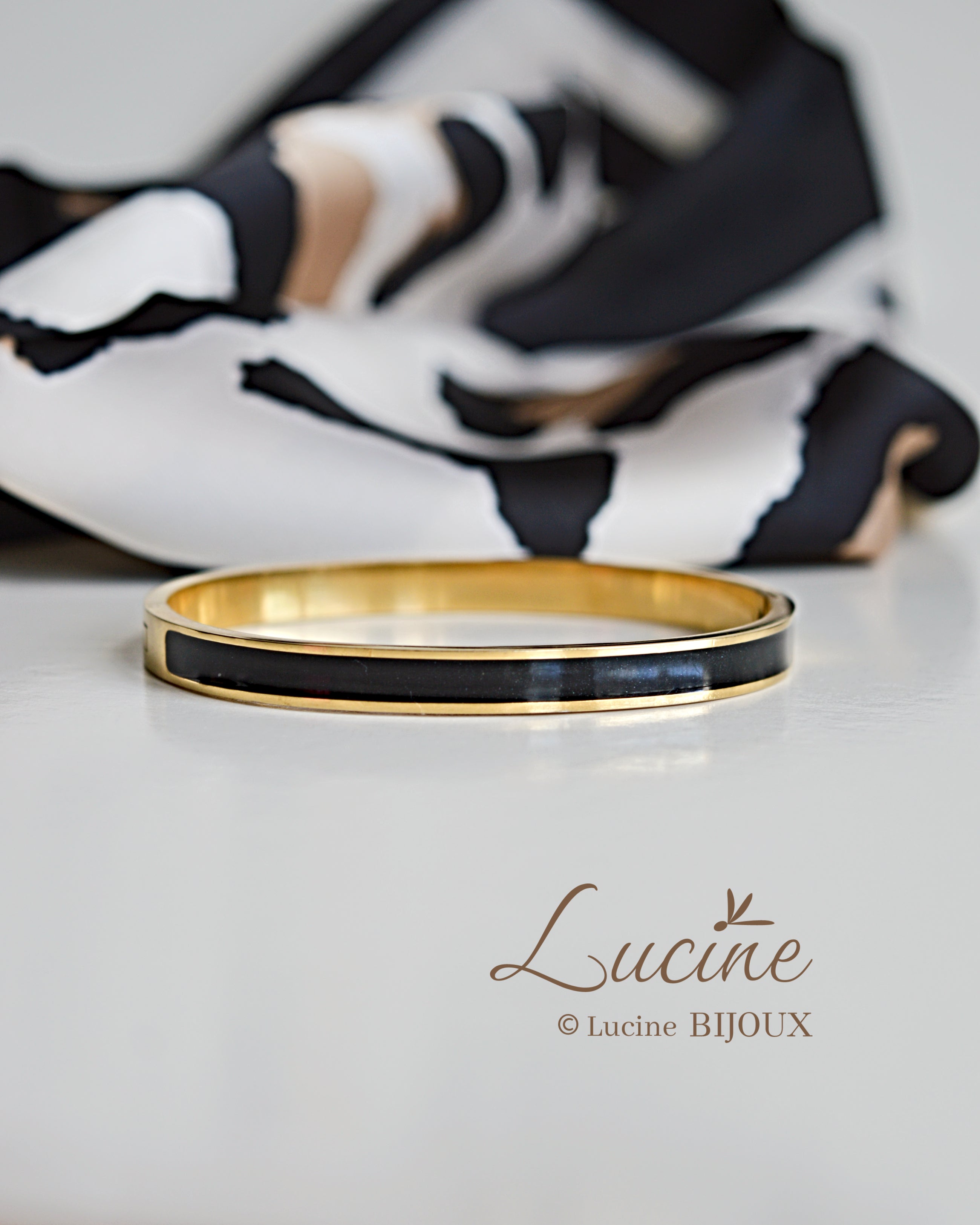 Jonc Aimé épais noir