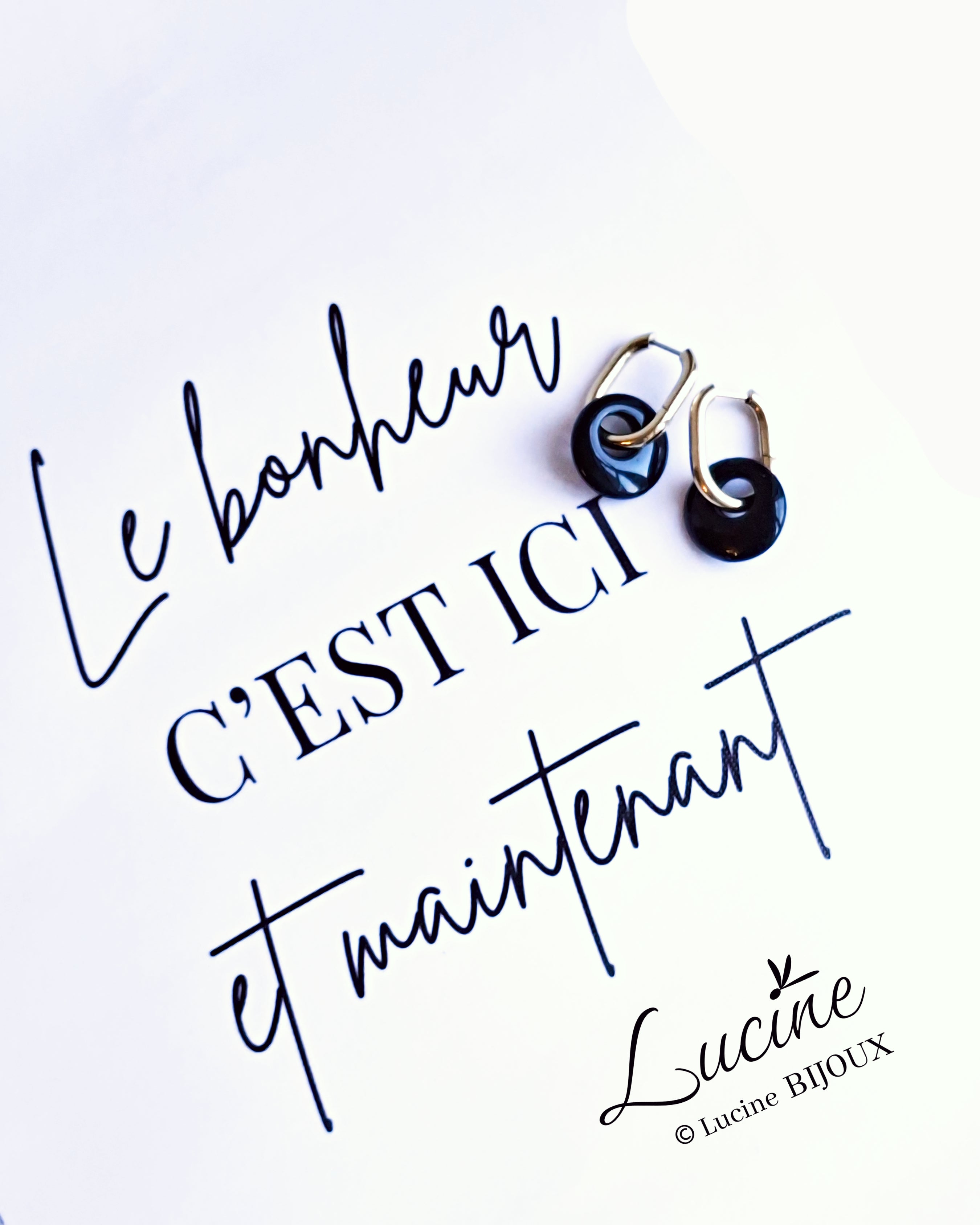 Boucles d’oreilles Noémie noires