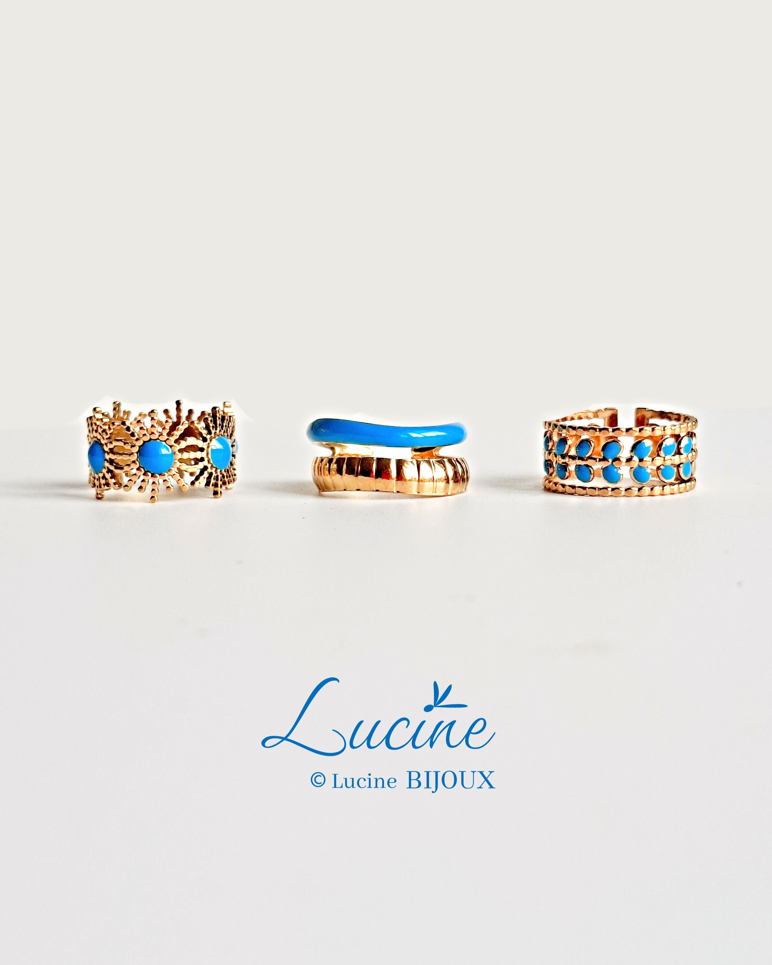 Bagues Sixtine bleu royal