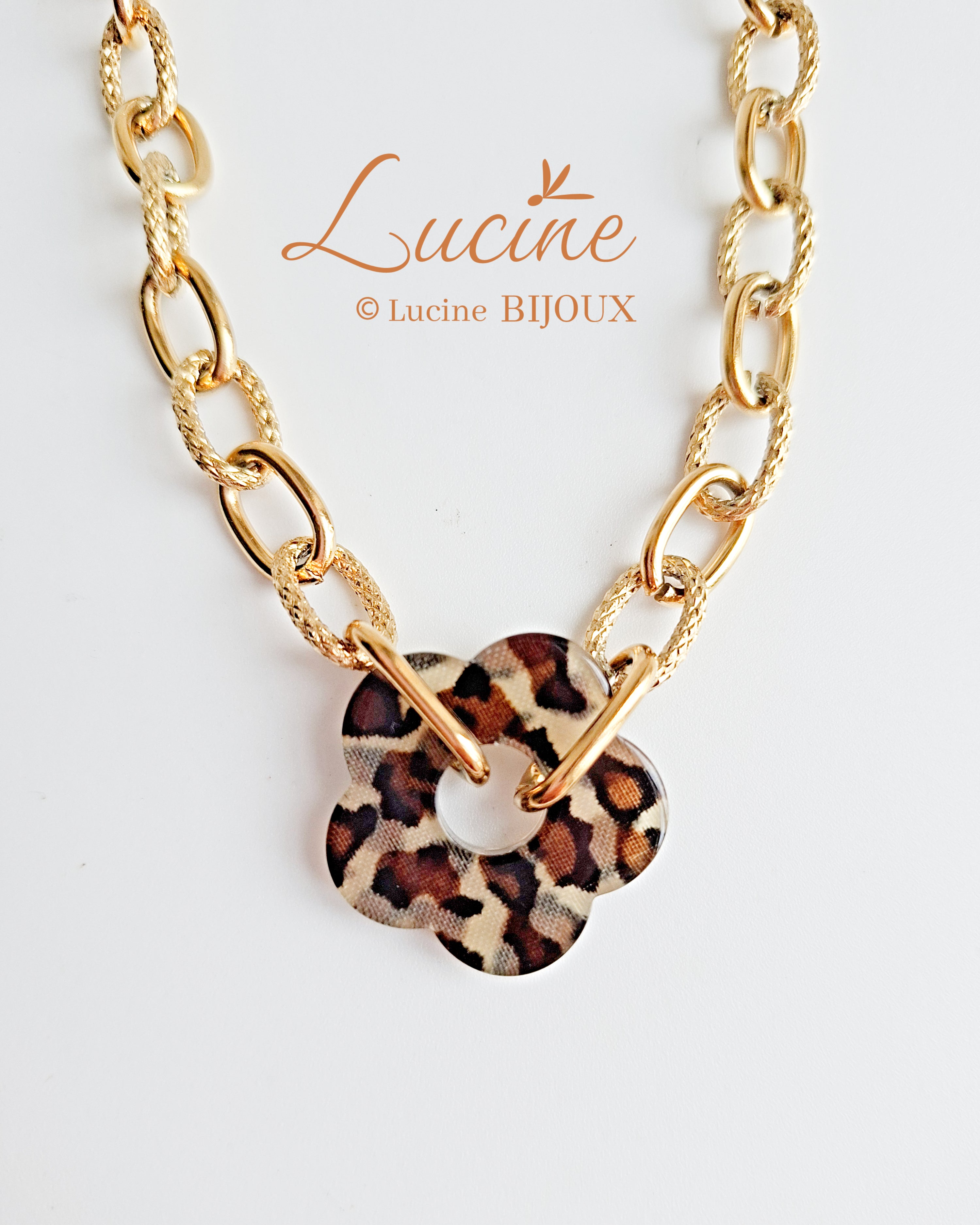 Collier Roma léopard