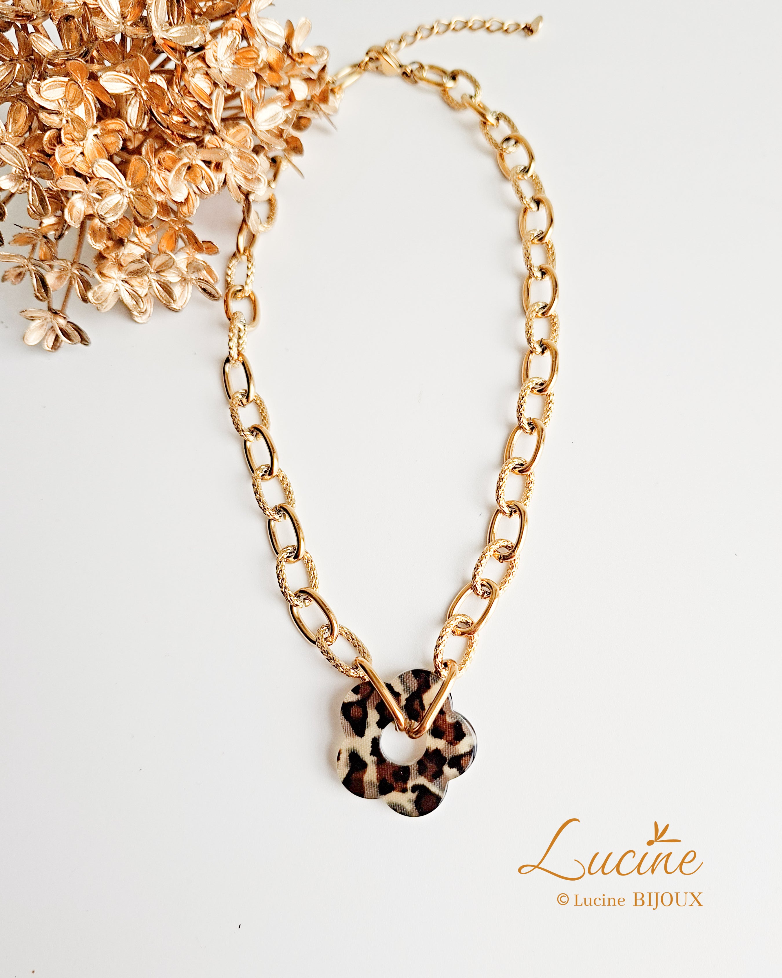 Collier Roma léopard